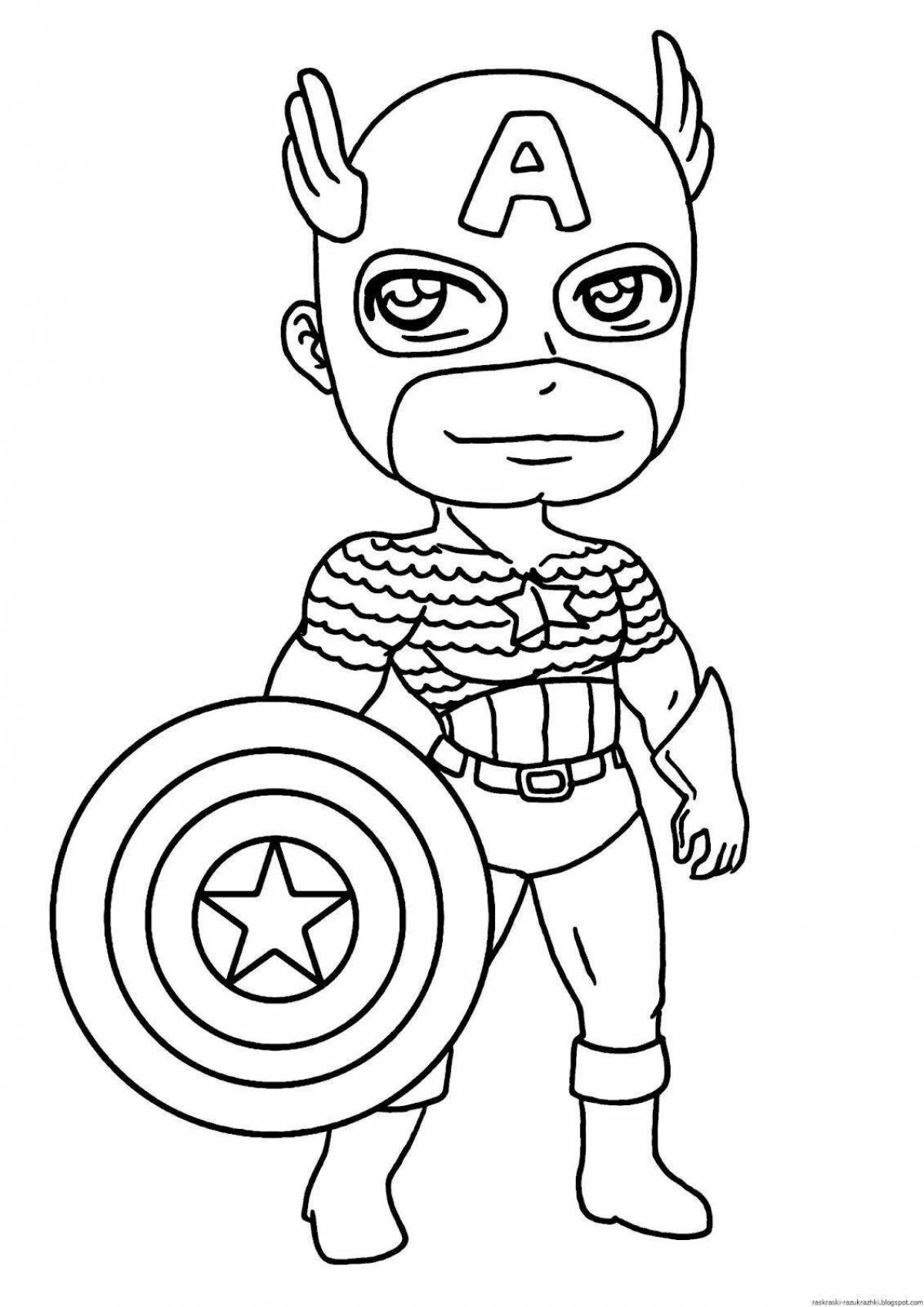 Bright coloring marvel heroes for kids