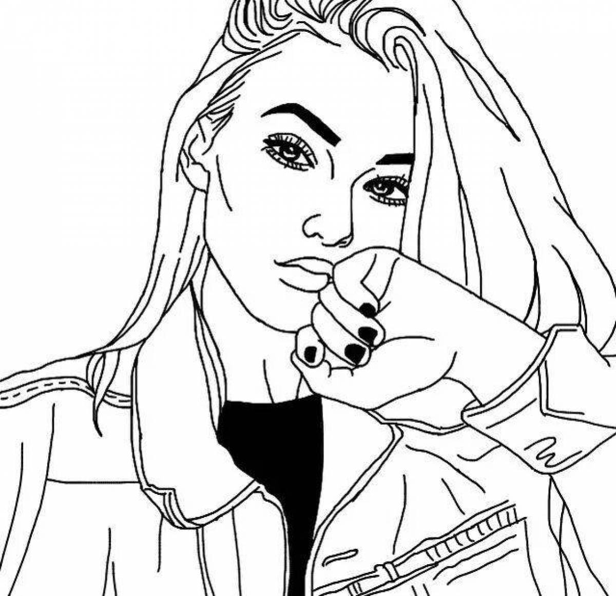 Радостная раскраска tiktok