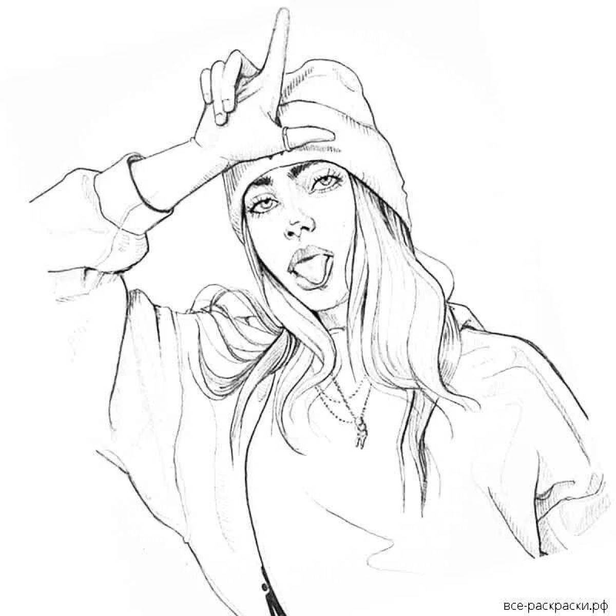 Великолепная раскраска tiktok