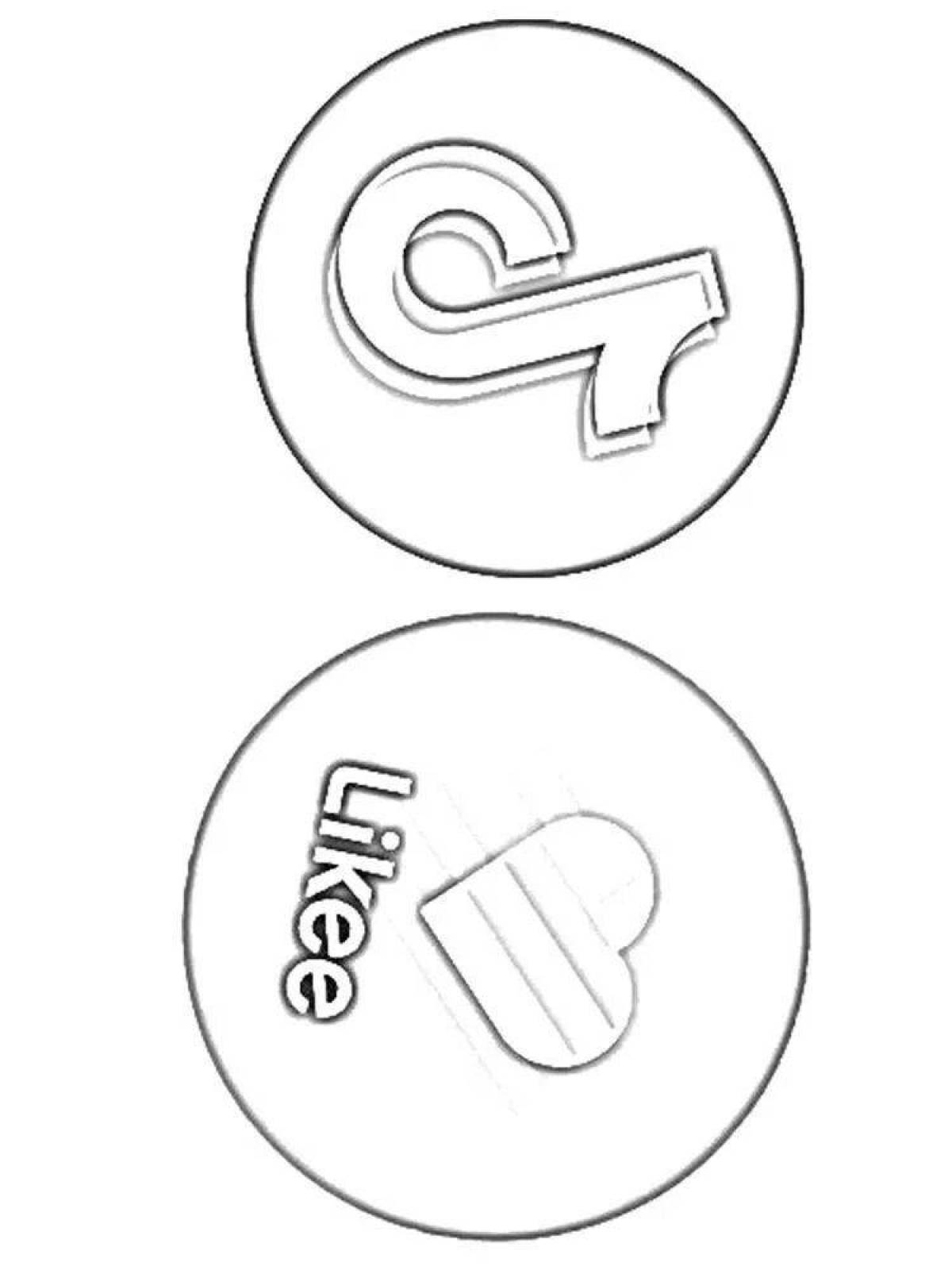 Игривая страница раскраски tiktok