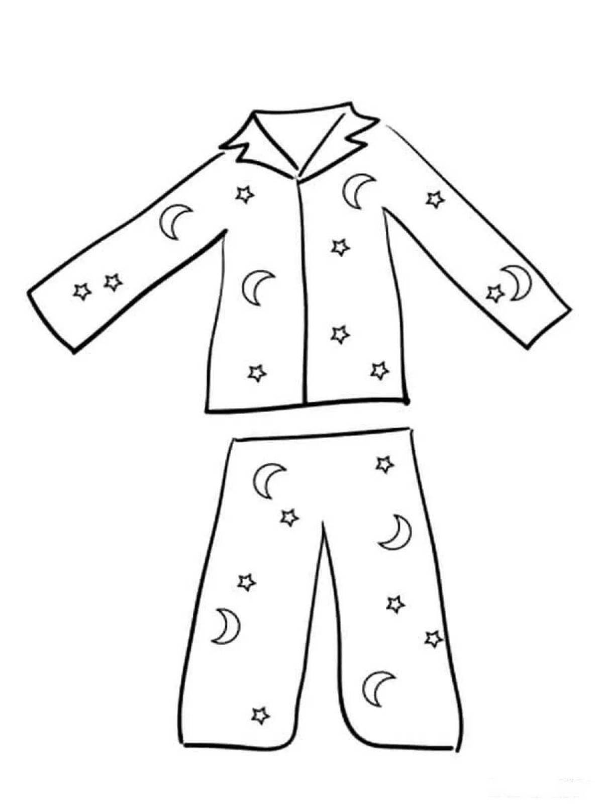 Раскраска веселая пижама