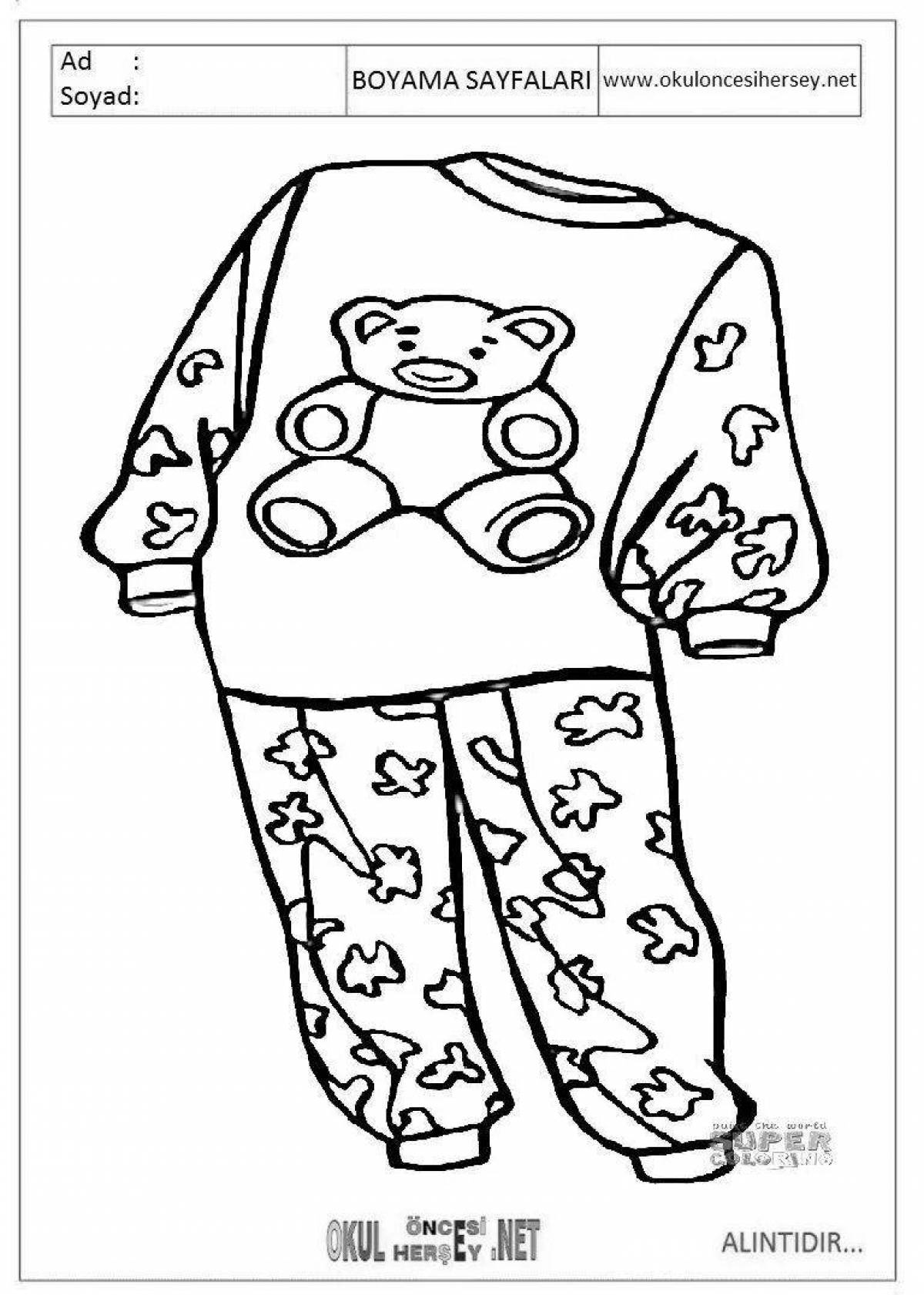 Witty pajama coloring book