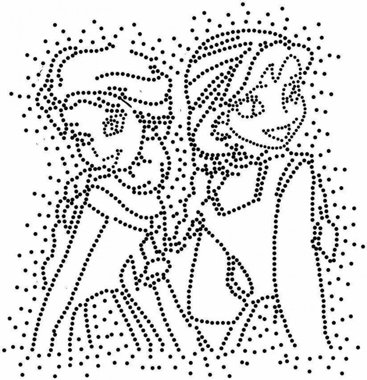 Раскраска яркие бусины