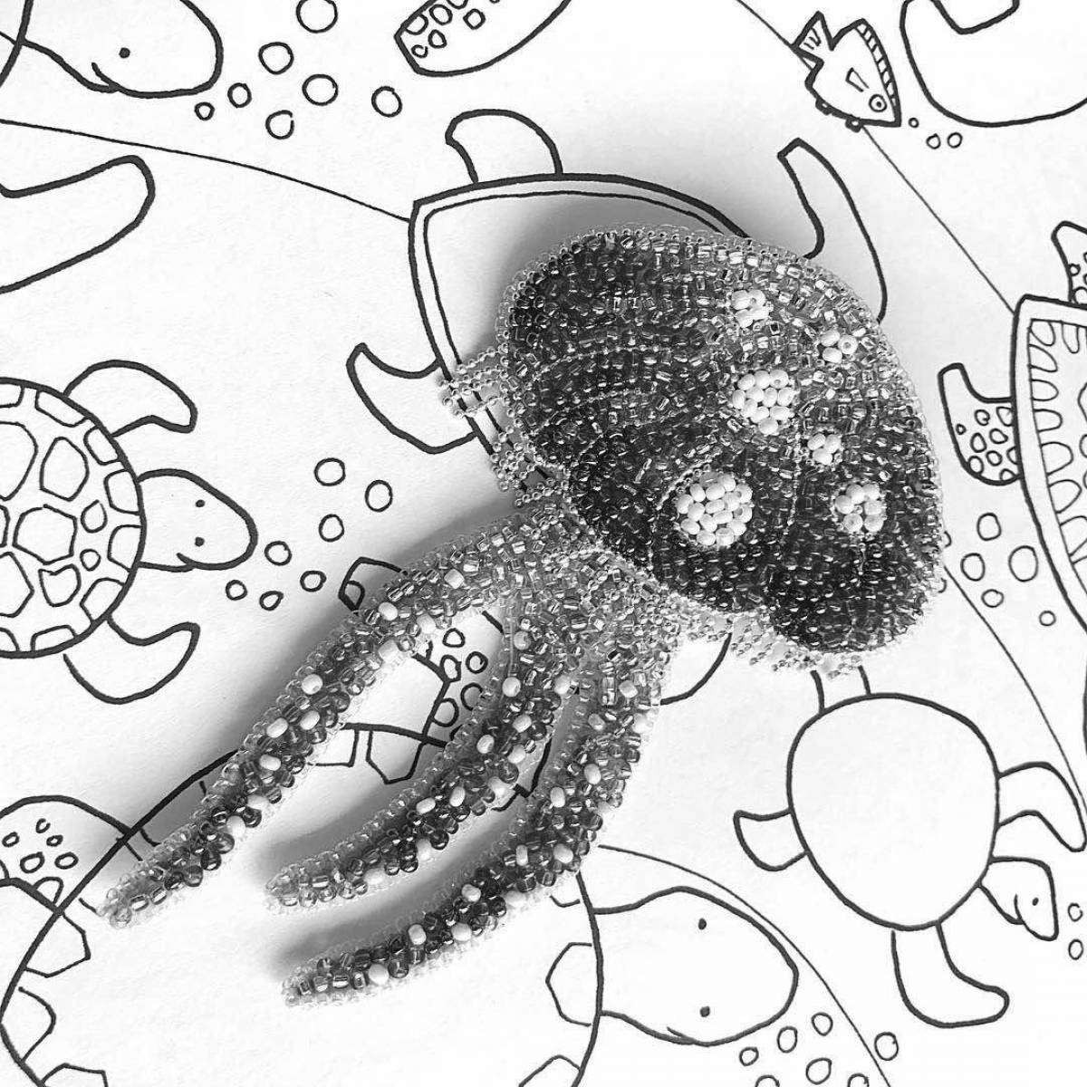 Раскраска яркие бусины