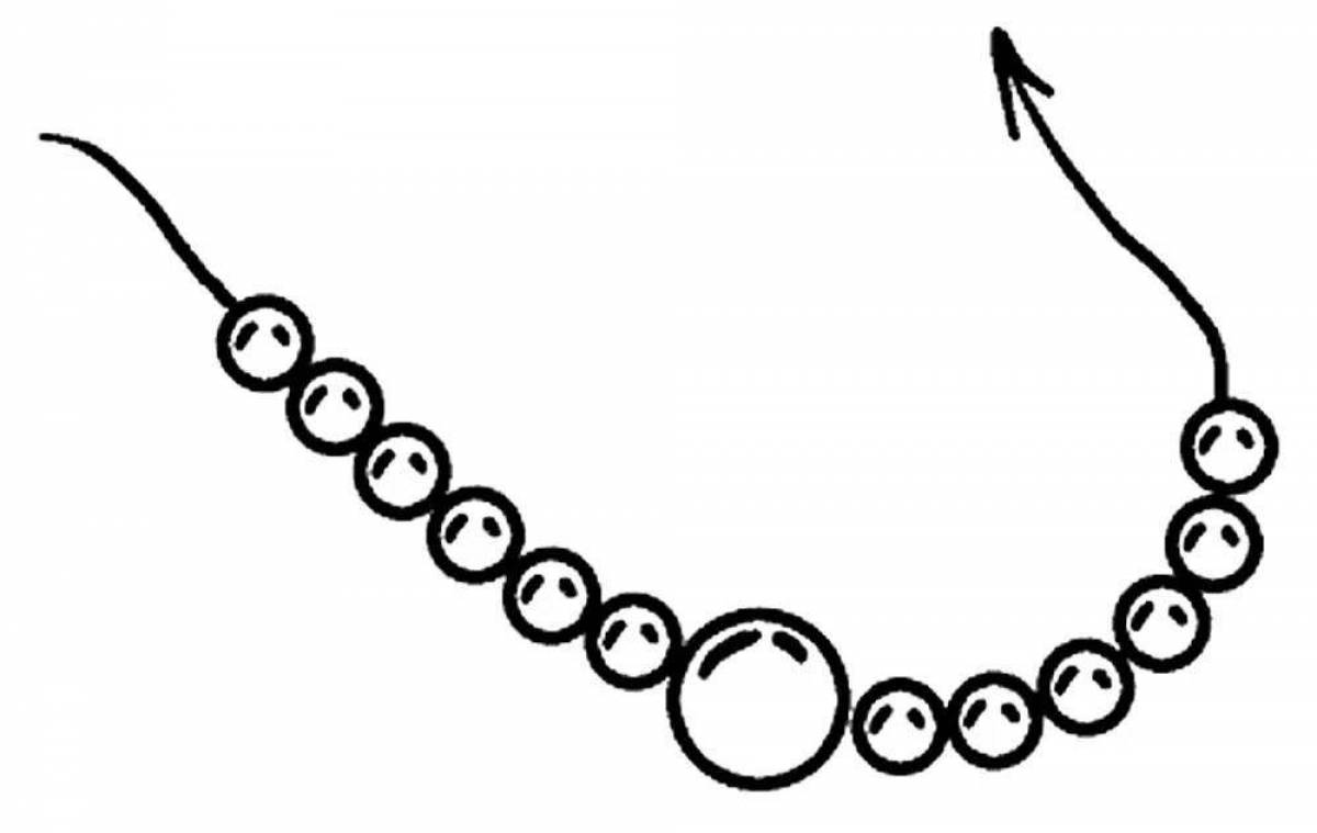Раскраска блестящие бусины