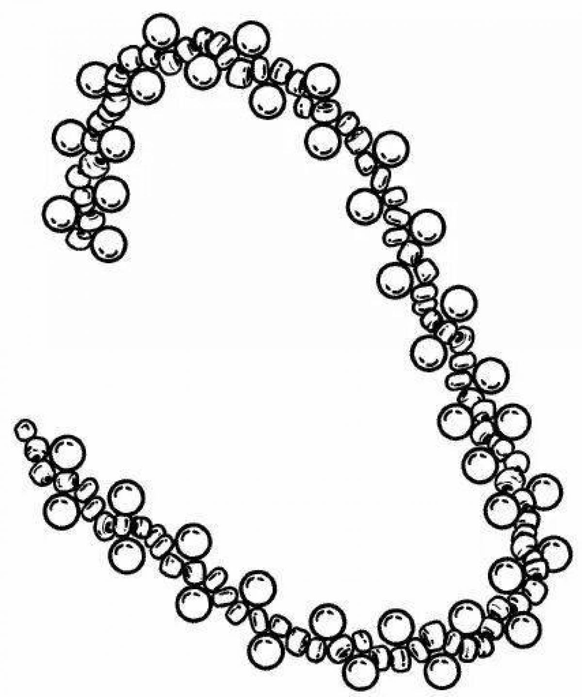 Раскраска смешные бусы