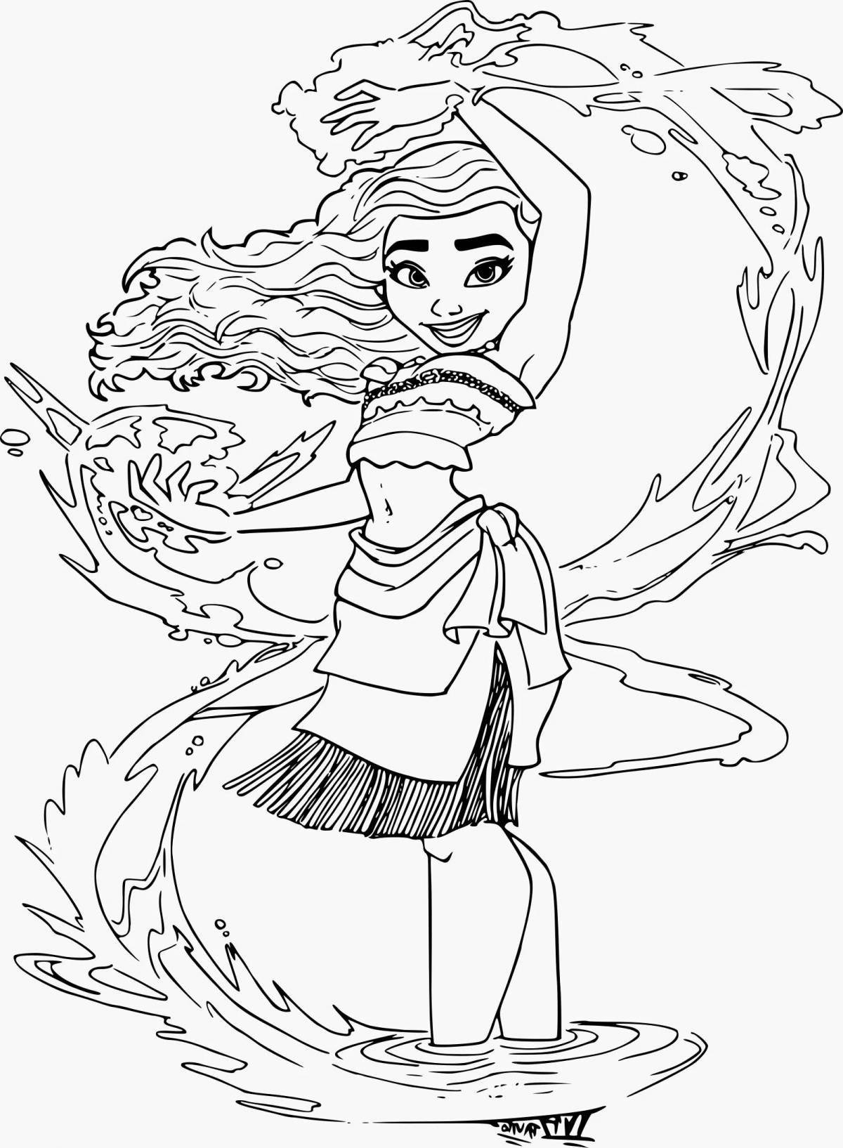 Luminous luana coloring page