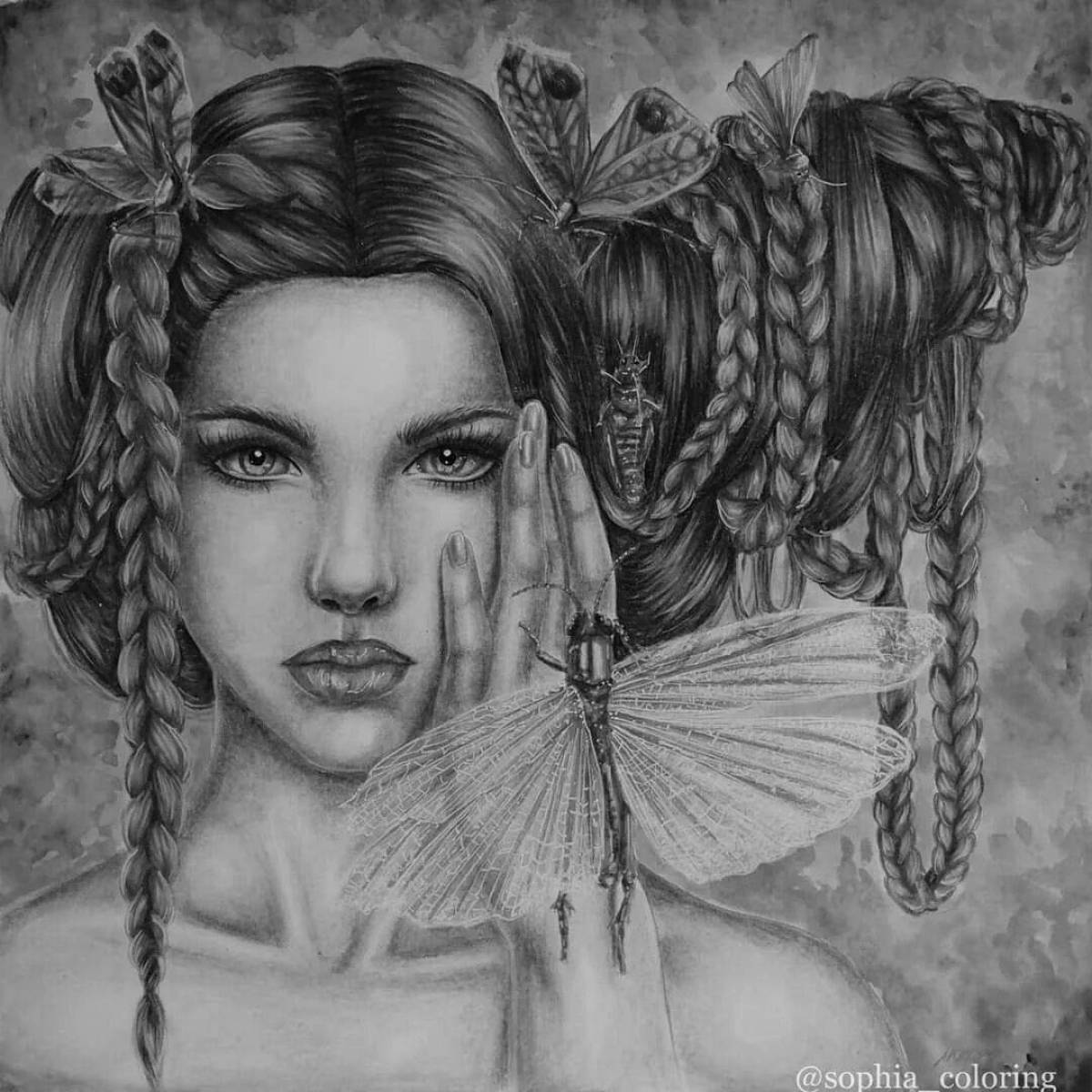 Charming Anastasia Koldareva coloring