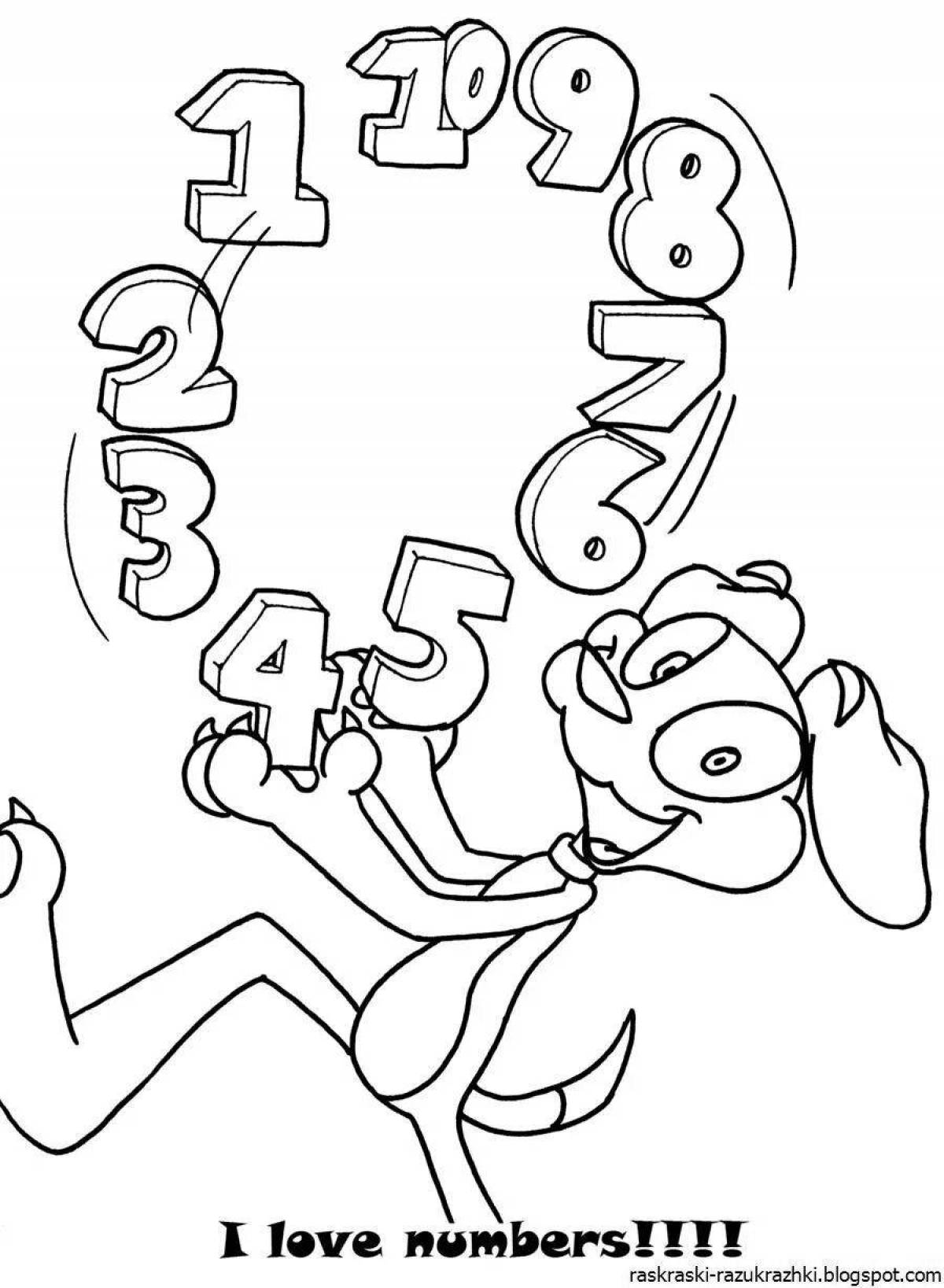 Color-explosive coloring page project math