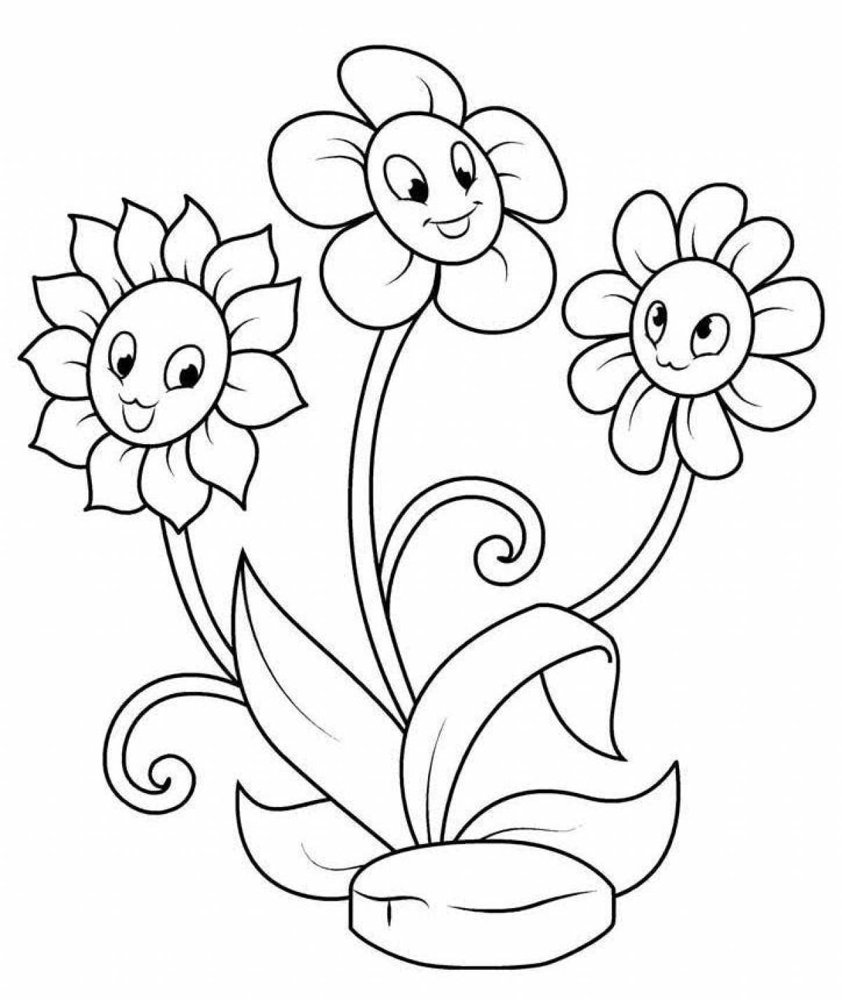 Gorgeous coloring page flower page