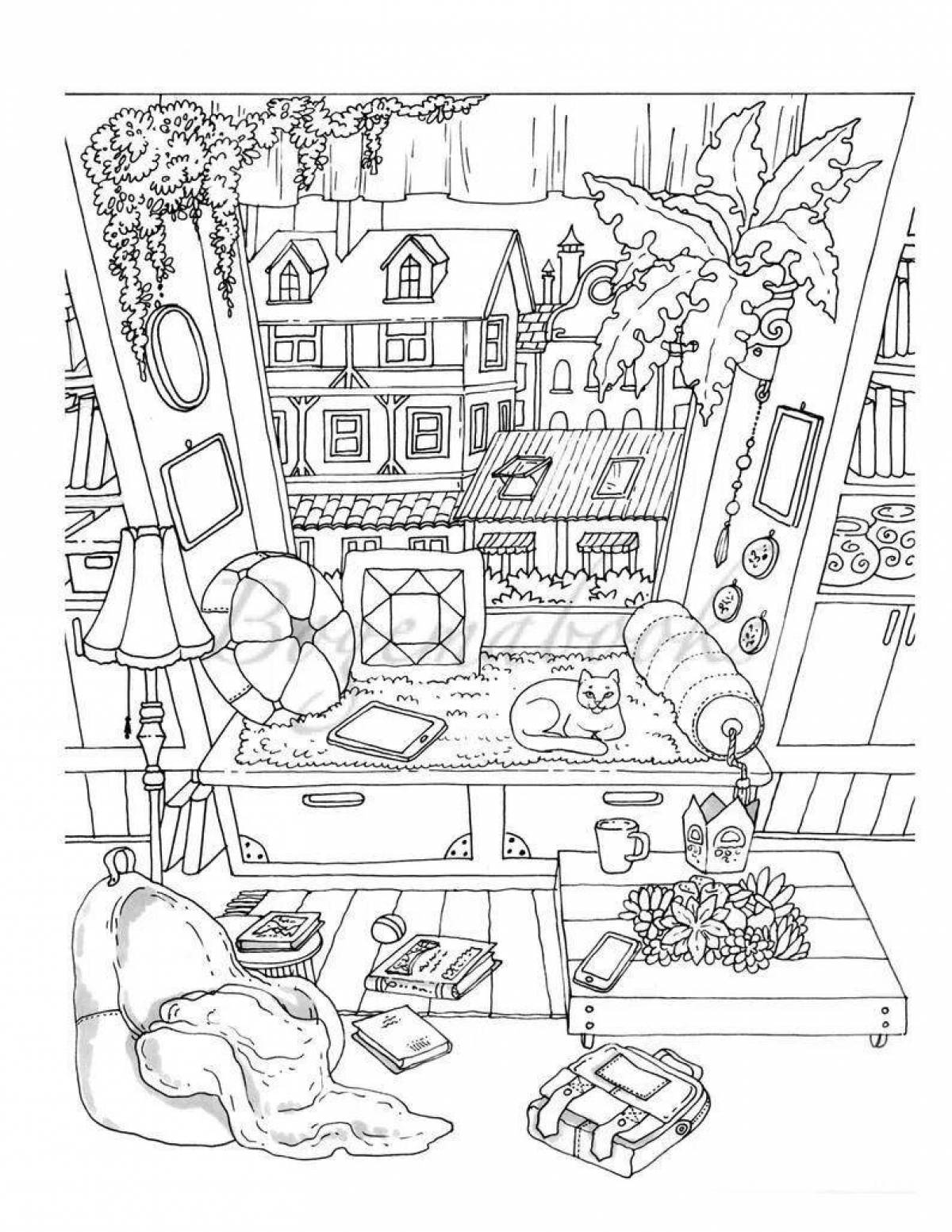 Gorgeous creative chaos coloring page