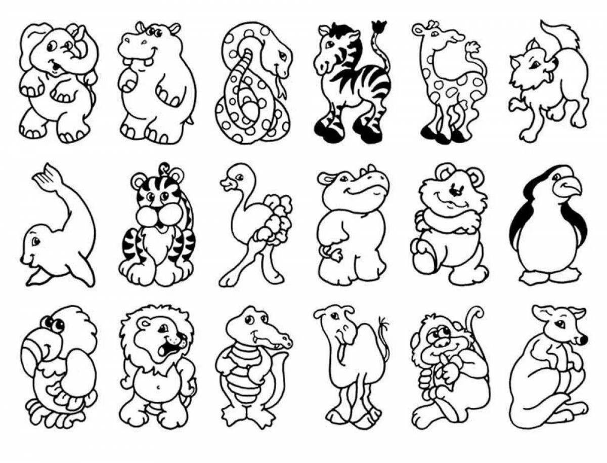 Chubby animal coloring pages