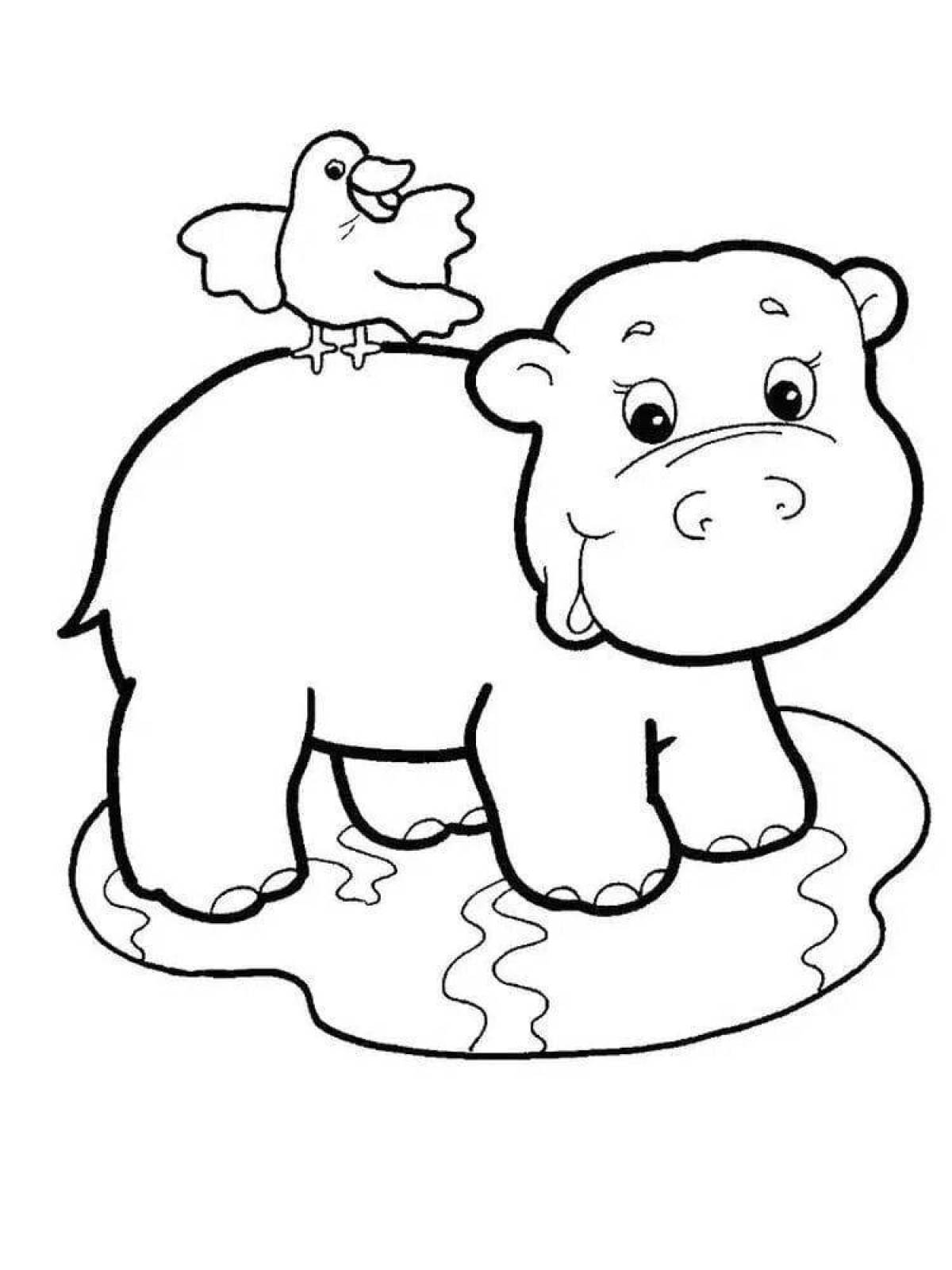 Fluffy animal coloring pages