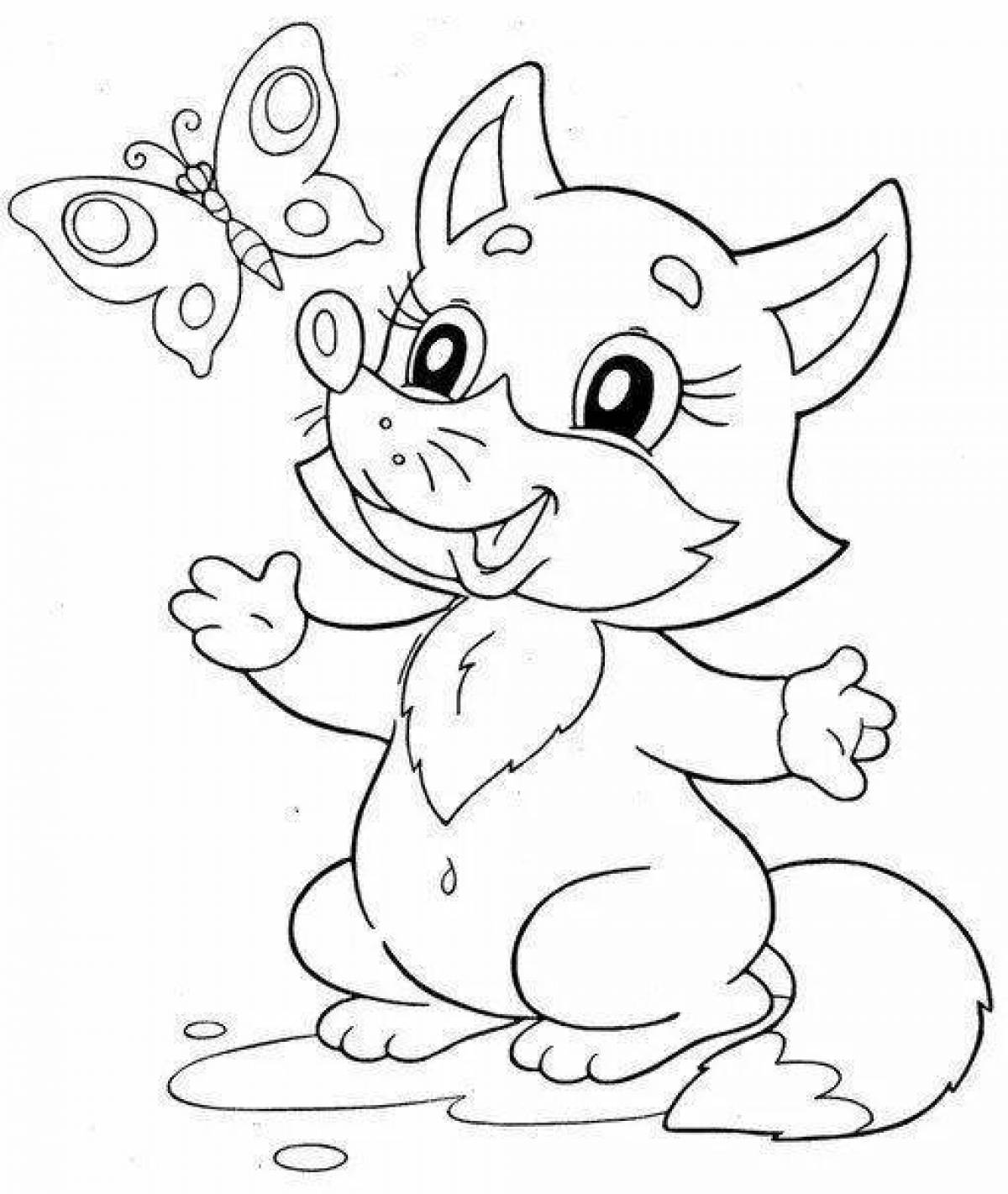 Fuzzy coloring baby animals