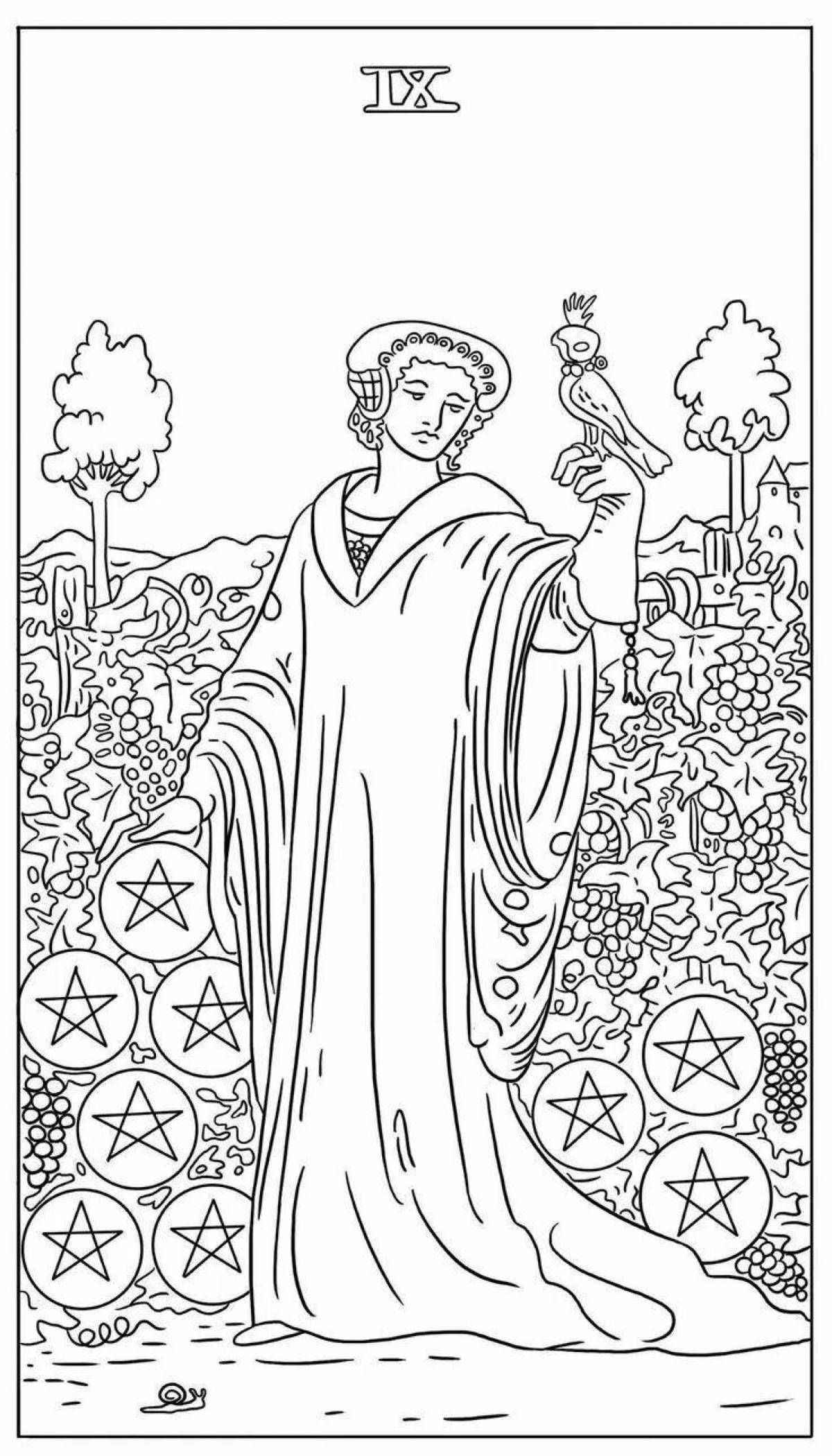 Fun tarot card coloring