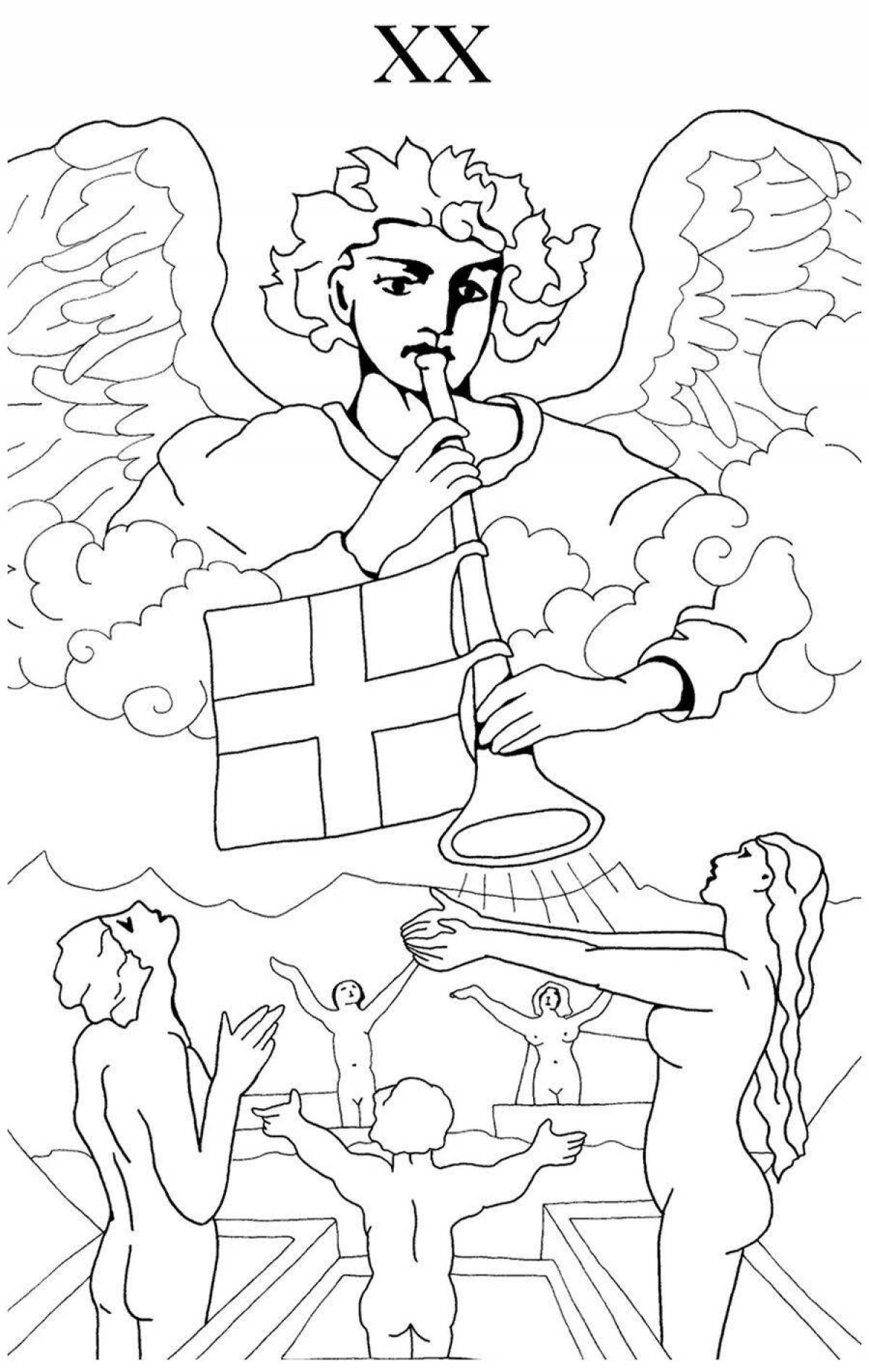 Deluxe tarot card coloring book