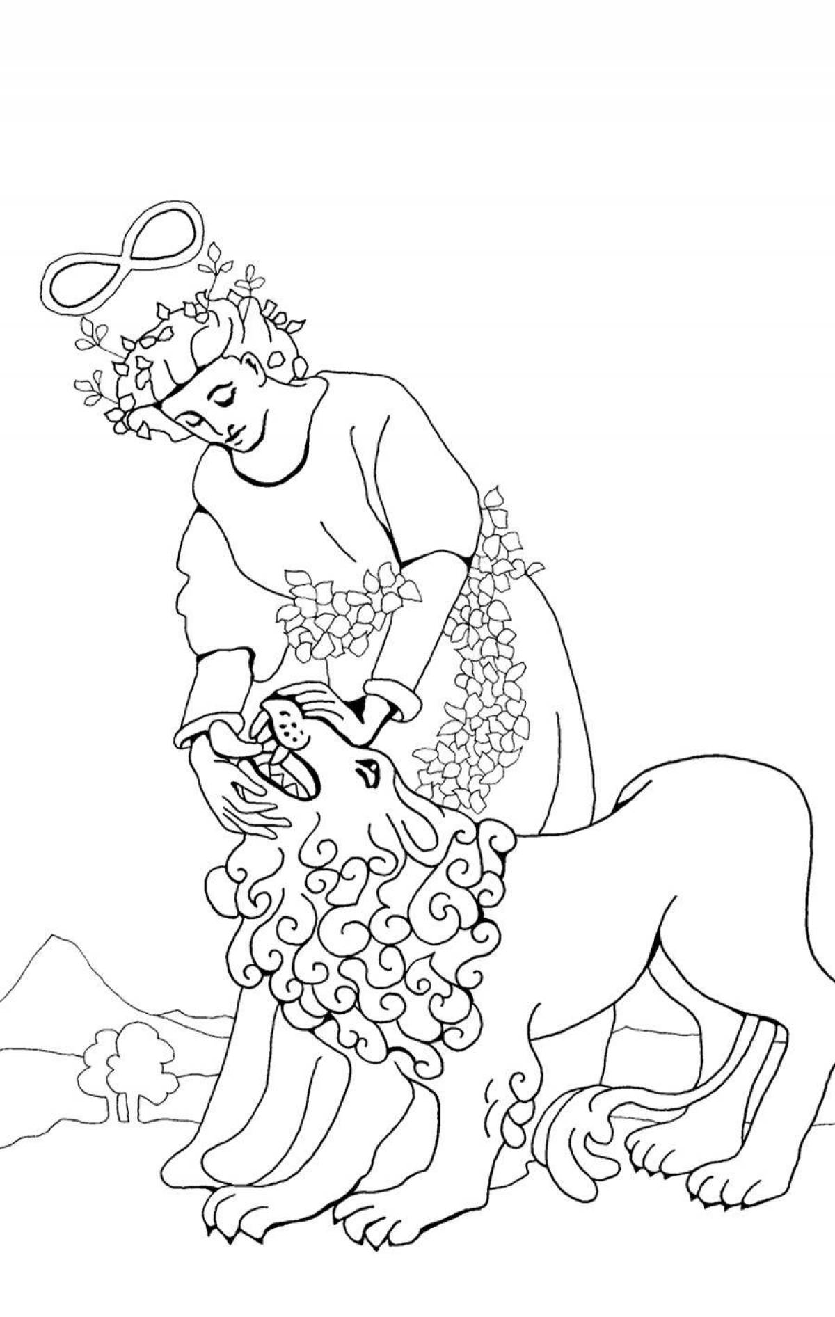 Violent tarot card coloring