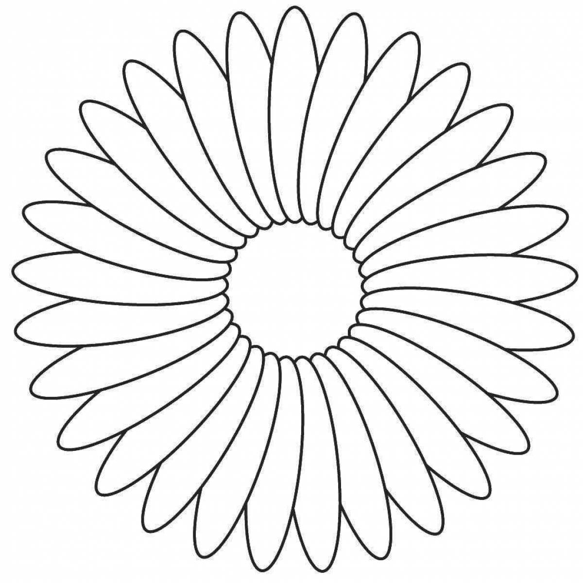 Coloring flower pattern
