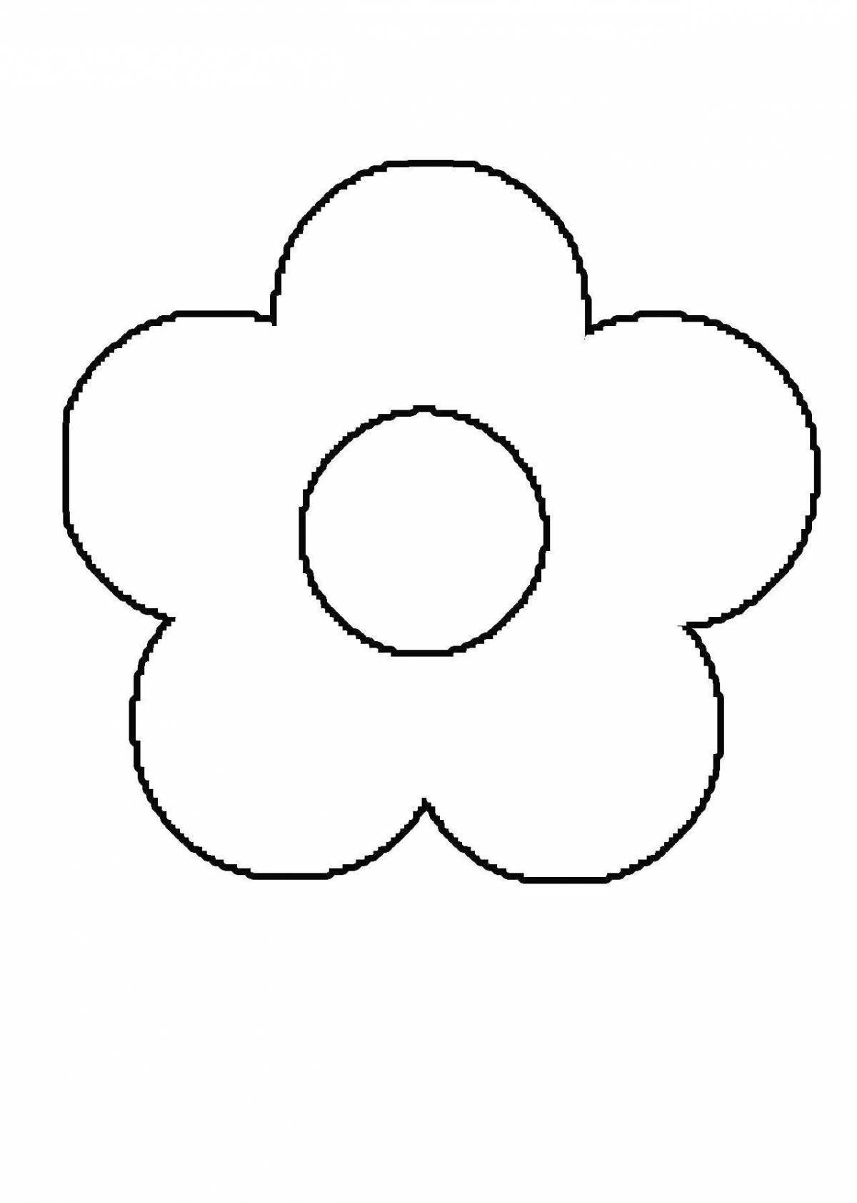 Coloring page delightful flower pattern