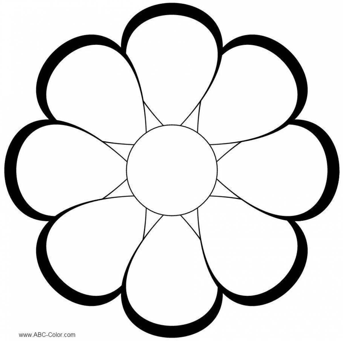 Adorable flower pattern coloring page