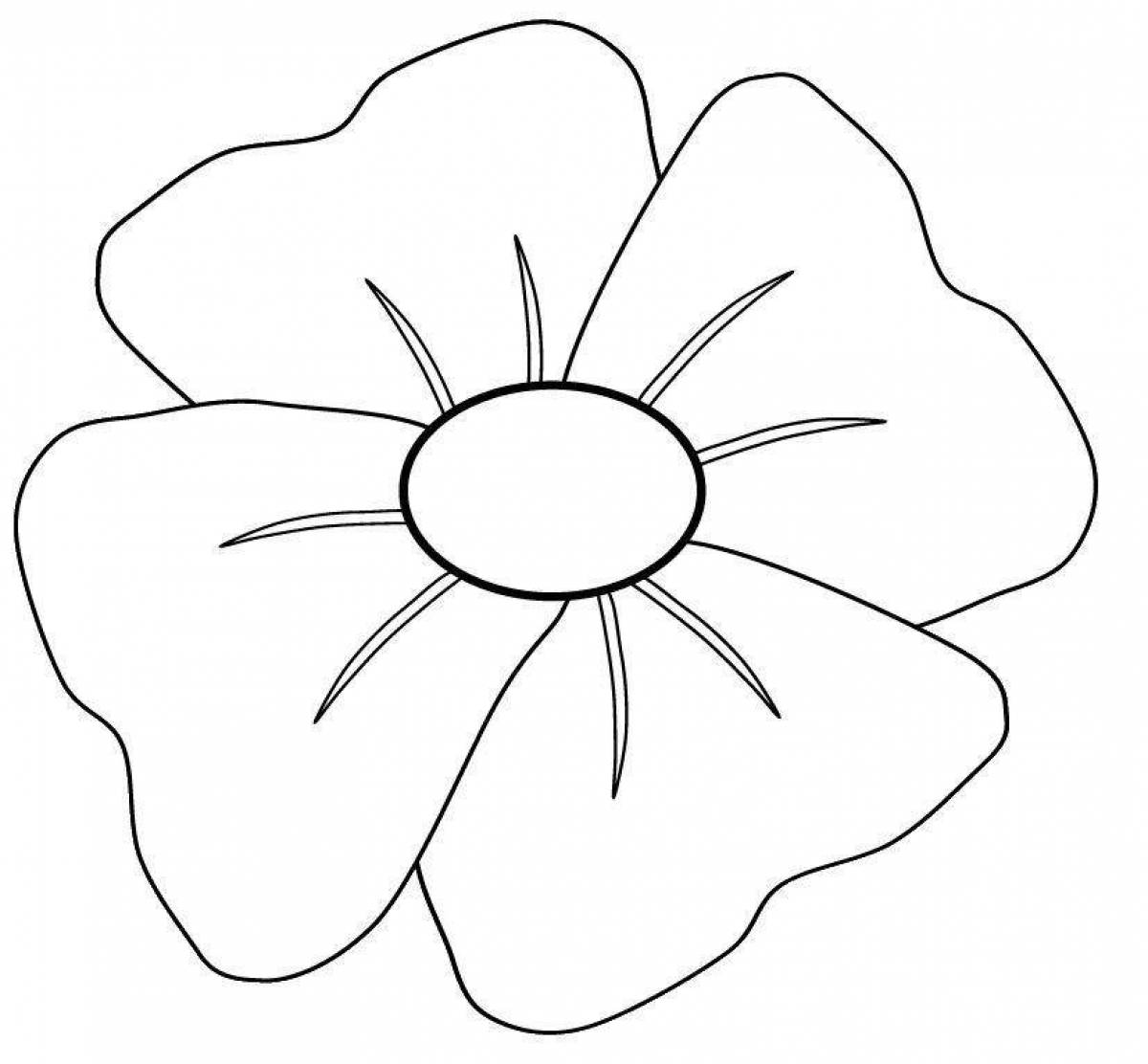 Coloring page gorgeous flower pattern