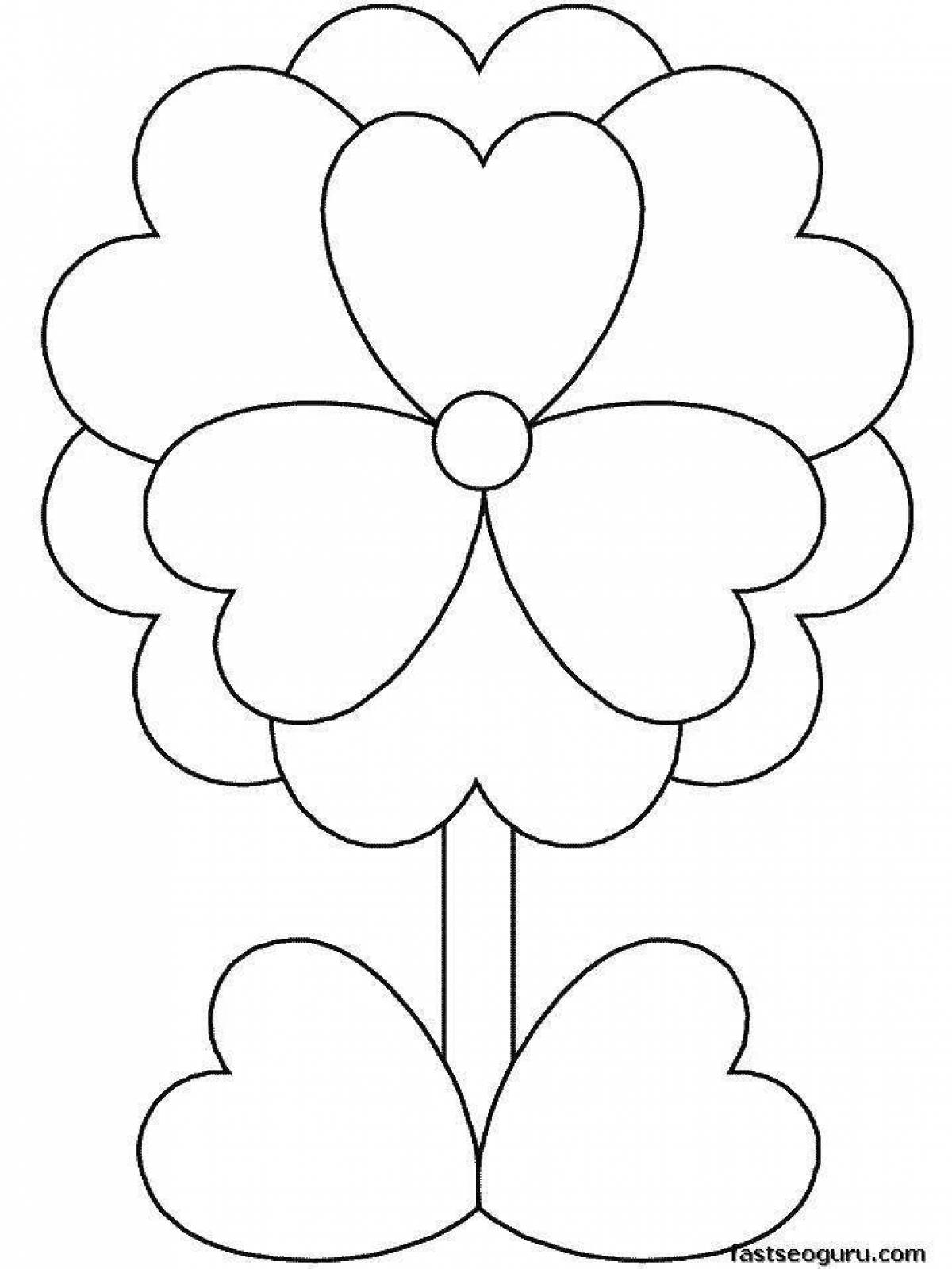 Coloring page attractive flower pattern