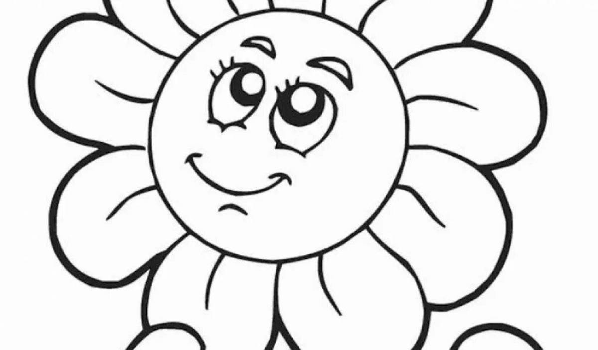 Coloring page fascinating flower pattern