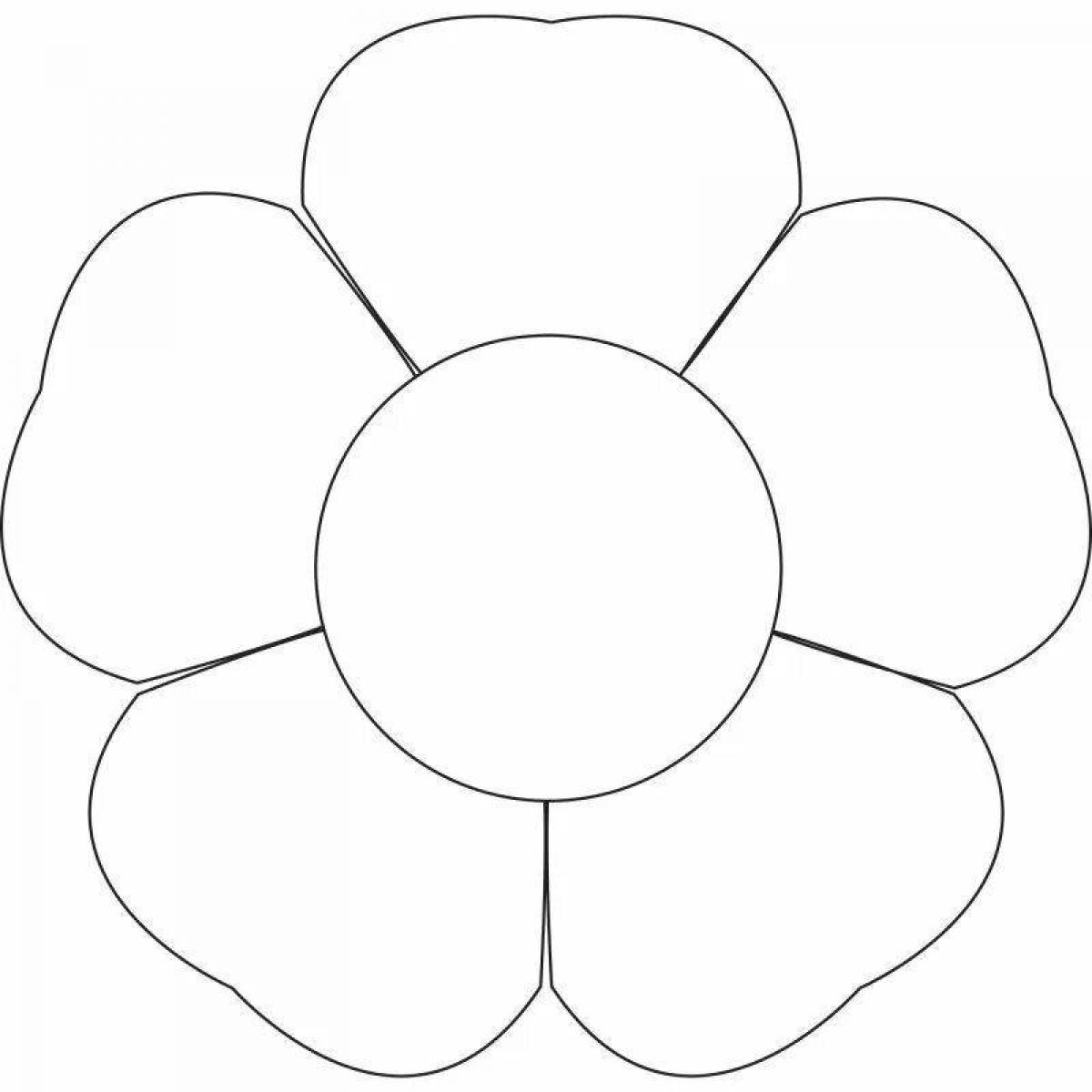 Adorable flower pattern coloring page