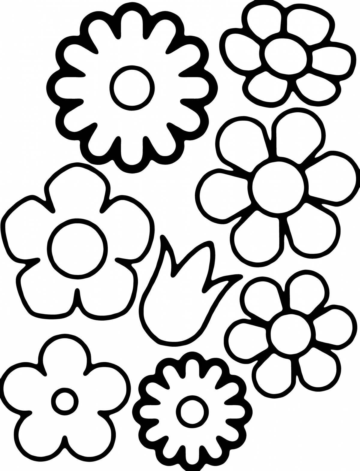 Coloring page fascinating flower pattern