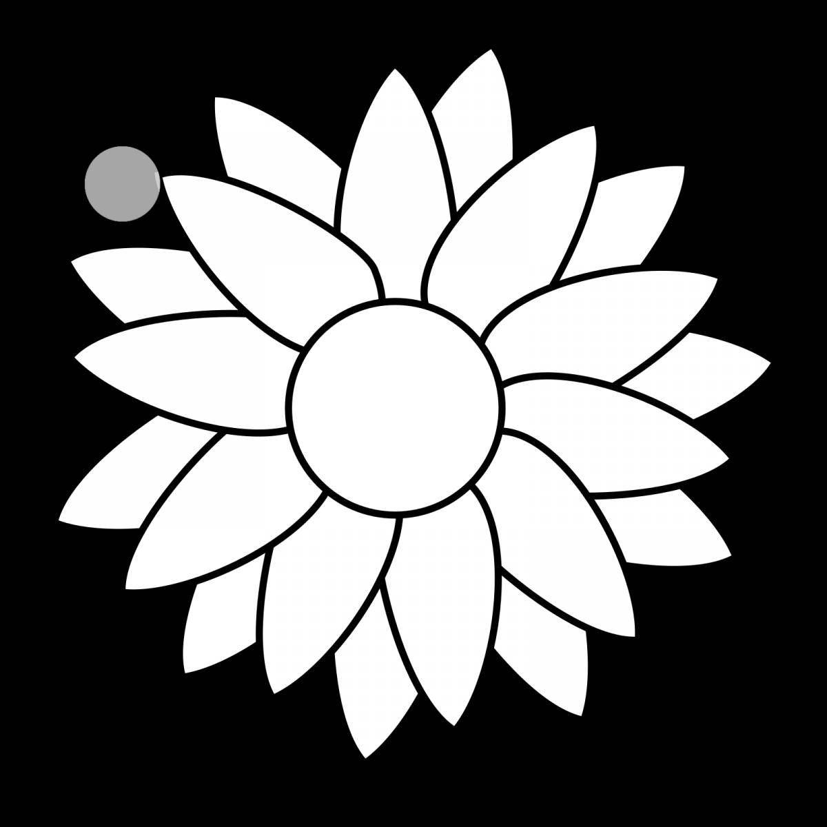 Coloring page serene flower pattern