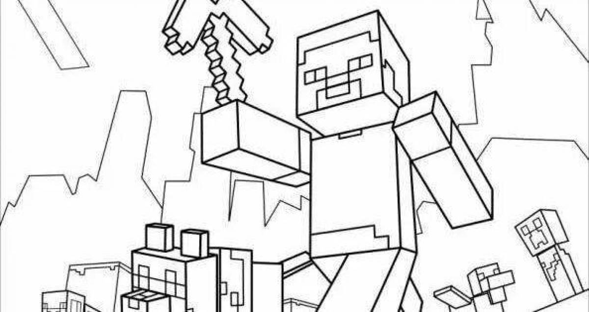 Манящий майнкрафт алекс раскраска