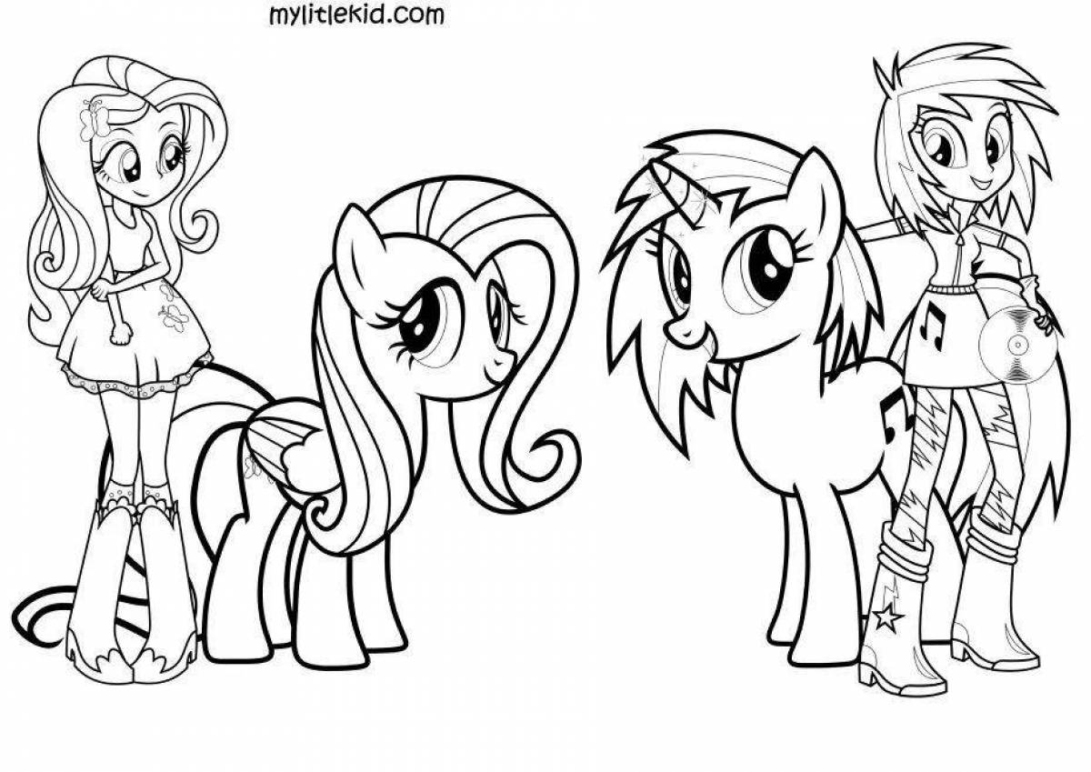 Adorable Sunny Pony Coloring Page
