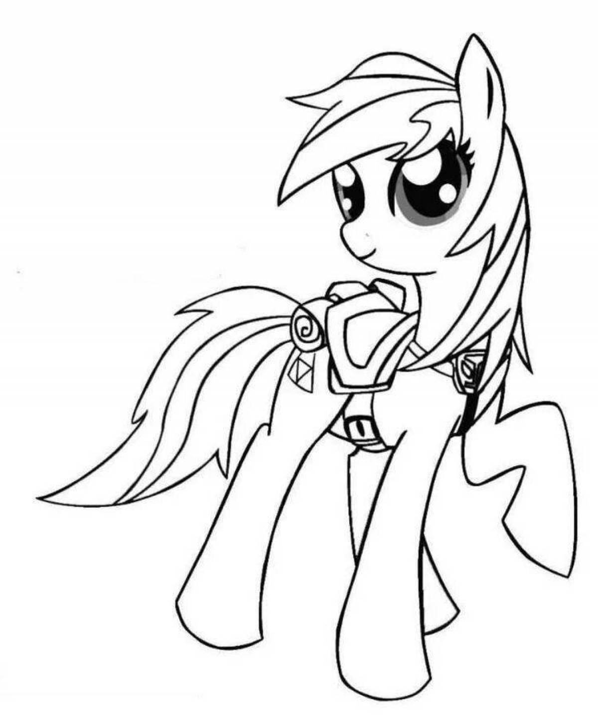 Sunny glowing pony coloring page