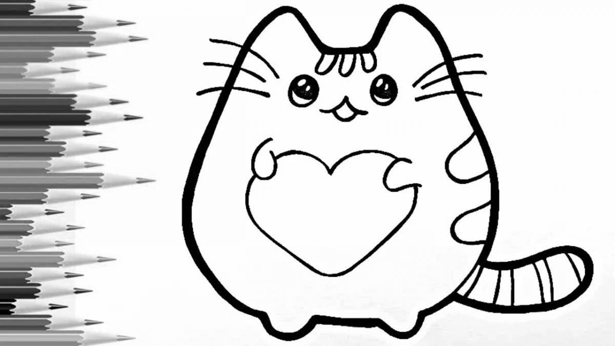 Fun coloring of the cat Bubu