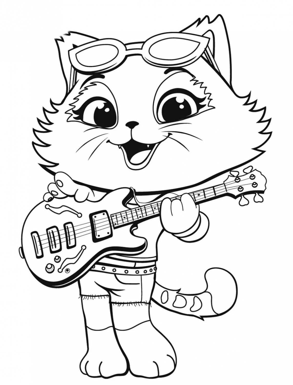 Innovative bubu cat coloring page
