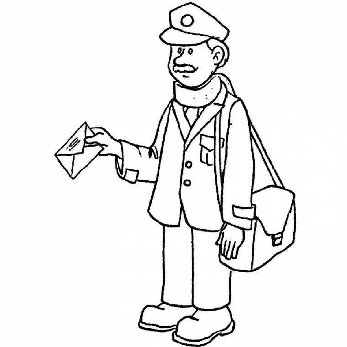 Coloring page playful policeman