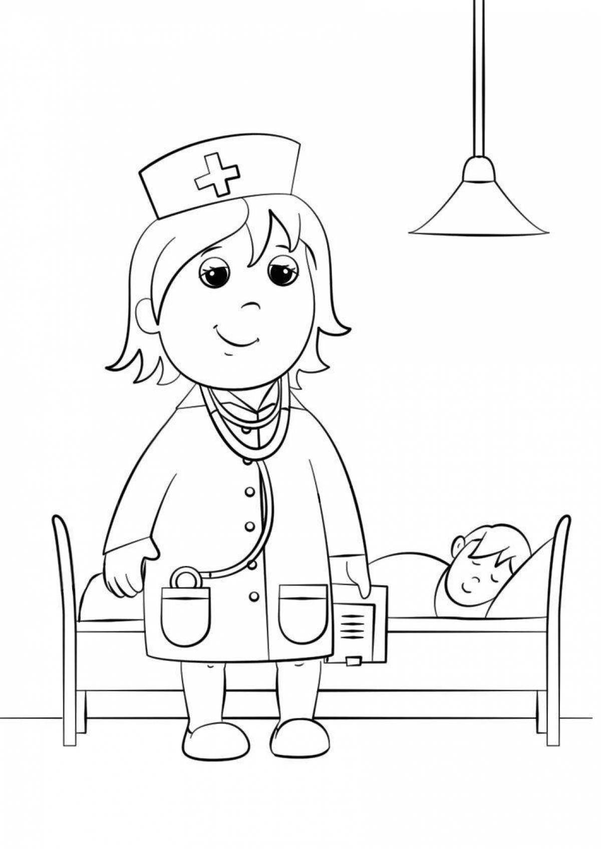 Coloring page shining farmer