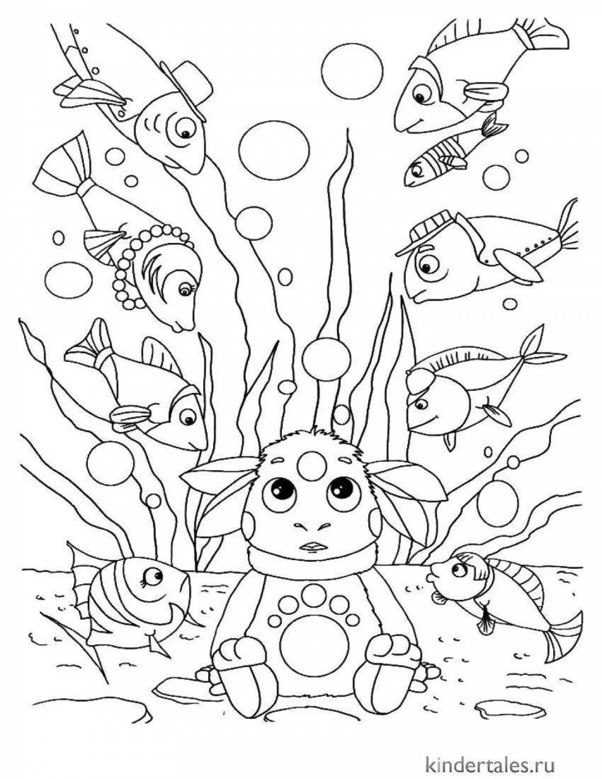 Coloring freaky luntik