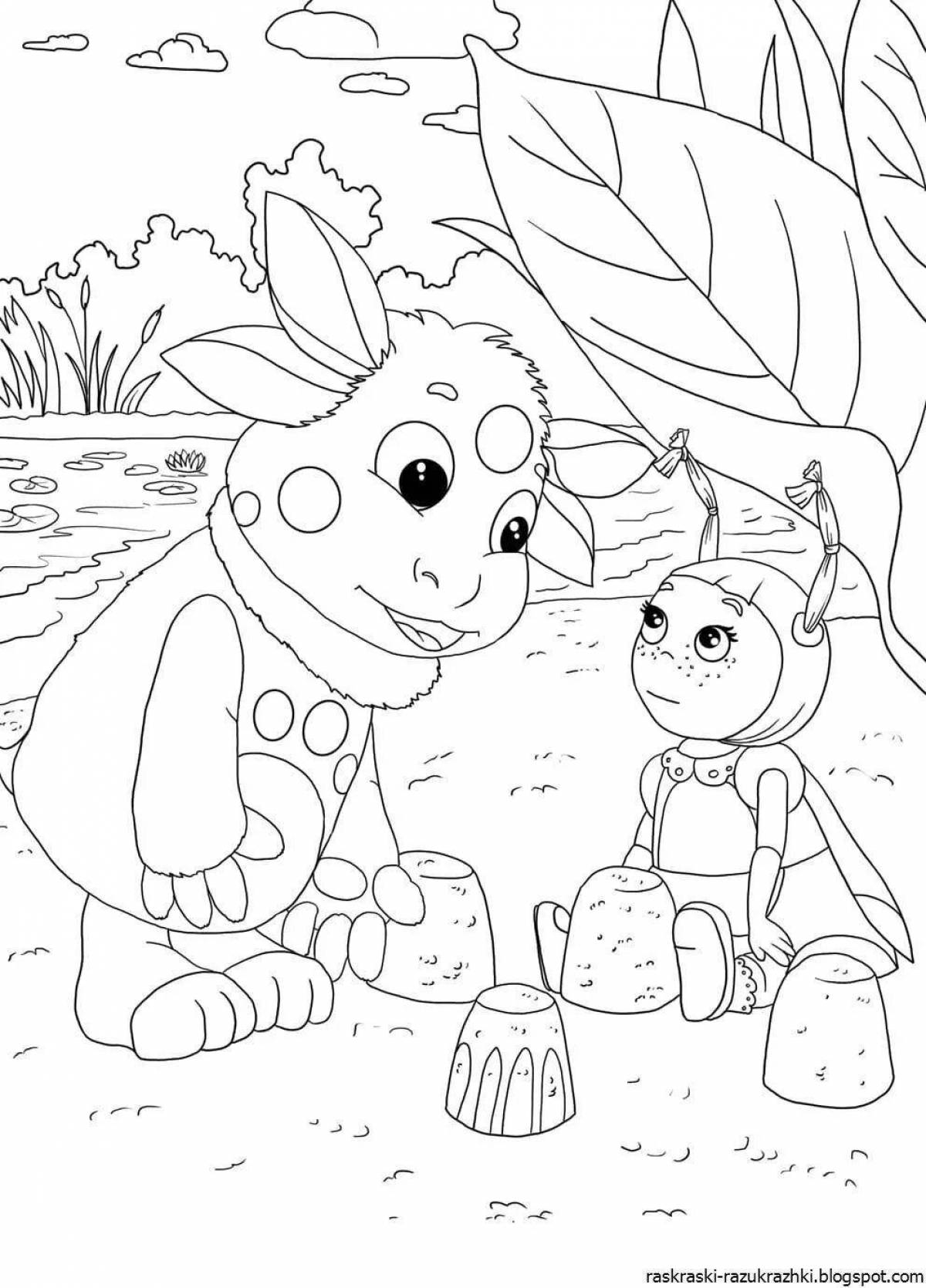 Color-splash Luntik coloring