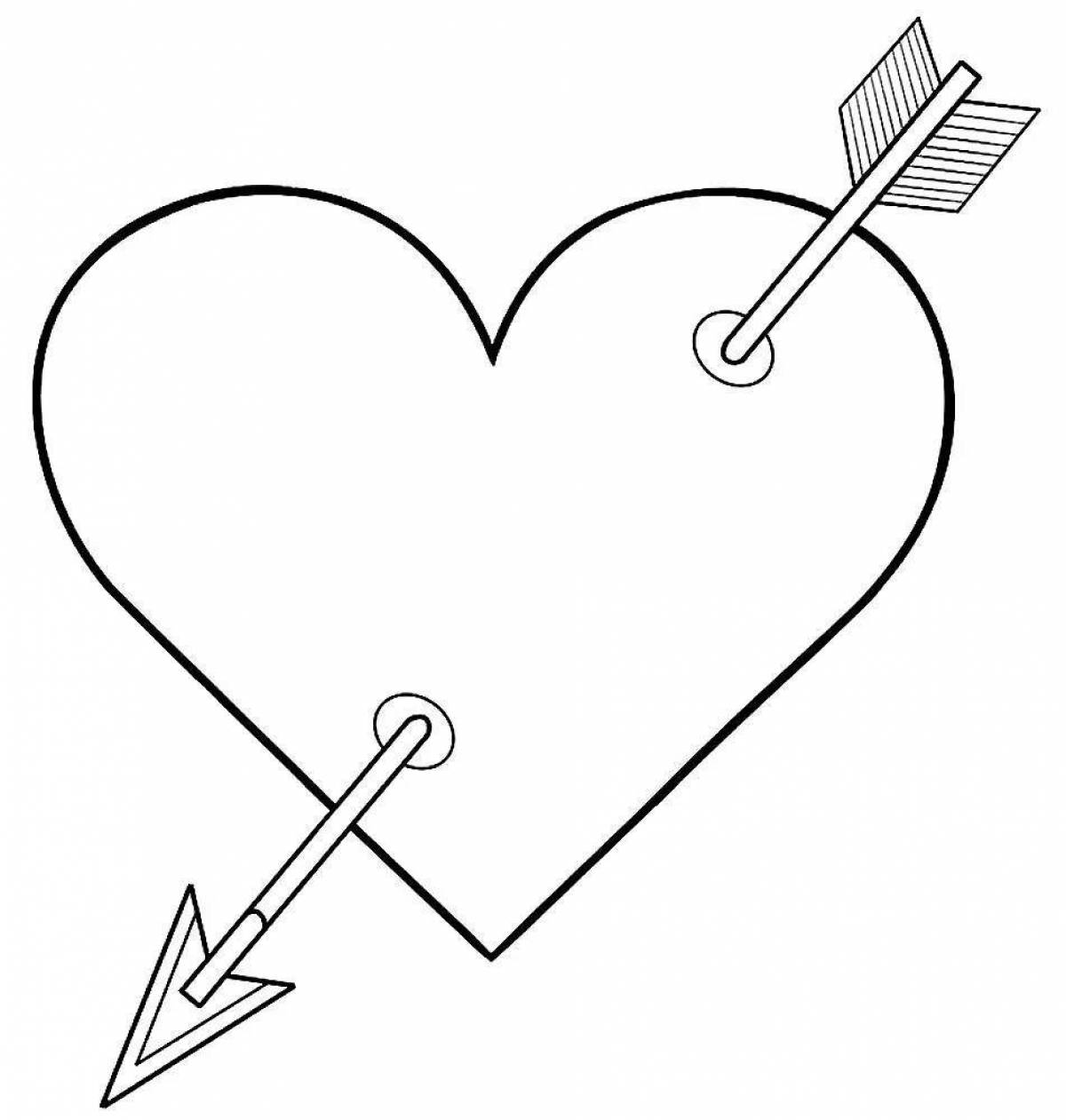 Violent coloring for girls with hearts