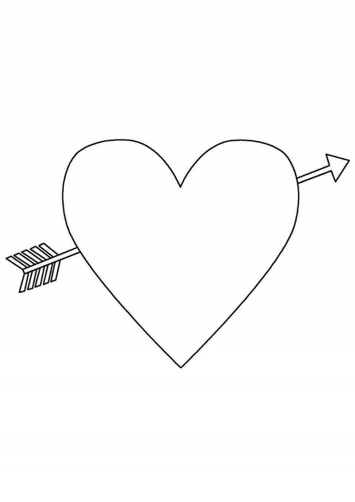 Stylish coloring book for girls with hearts