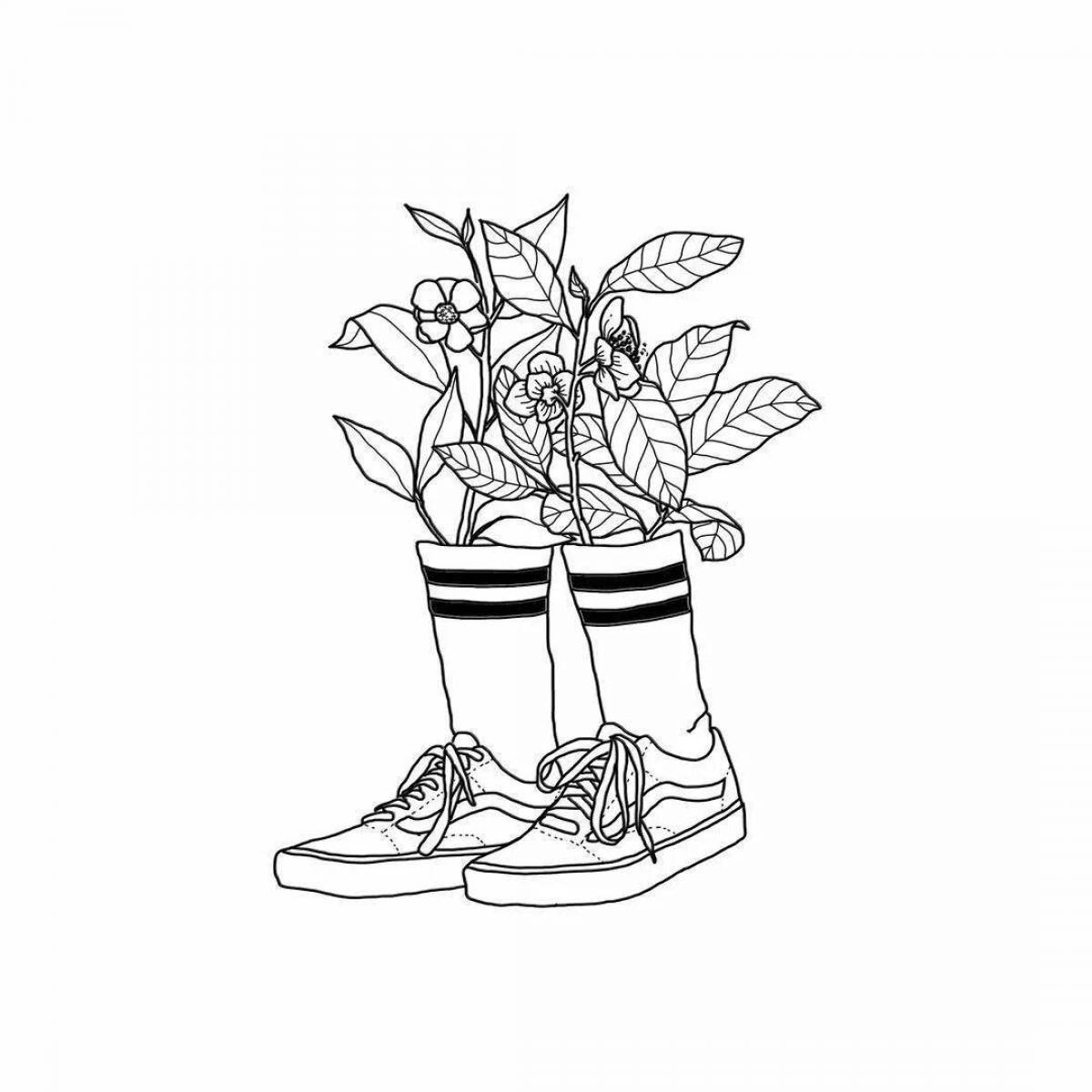 Attractive coloring indie kid aesthetic