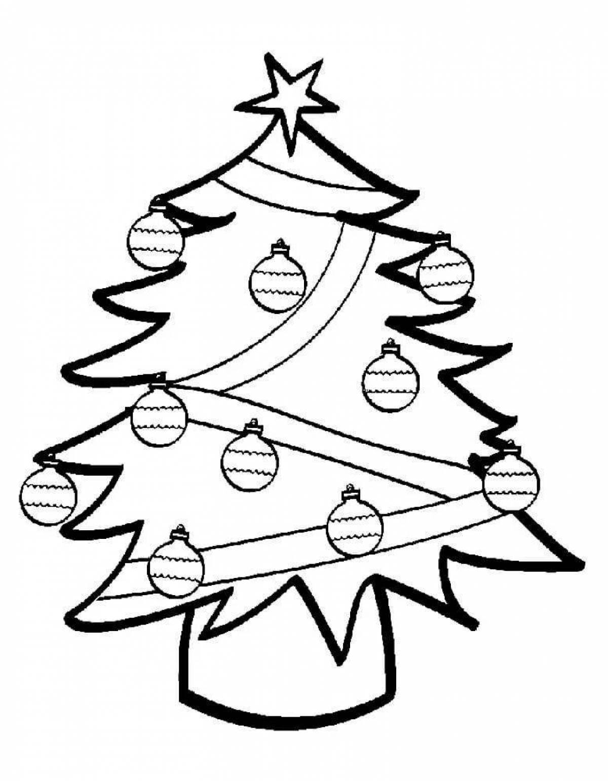 Christmas tree with balls #1