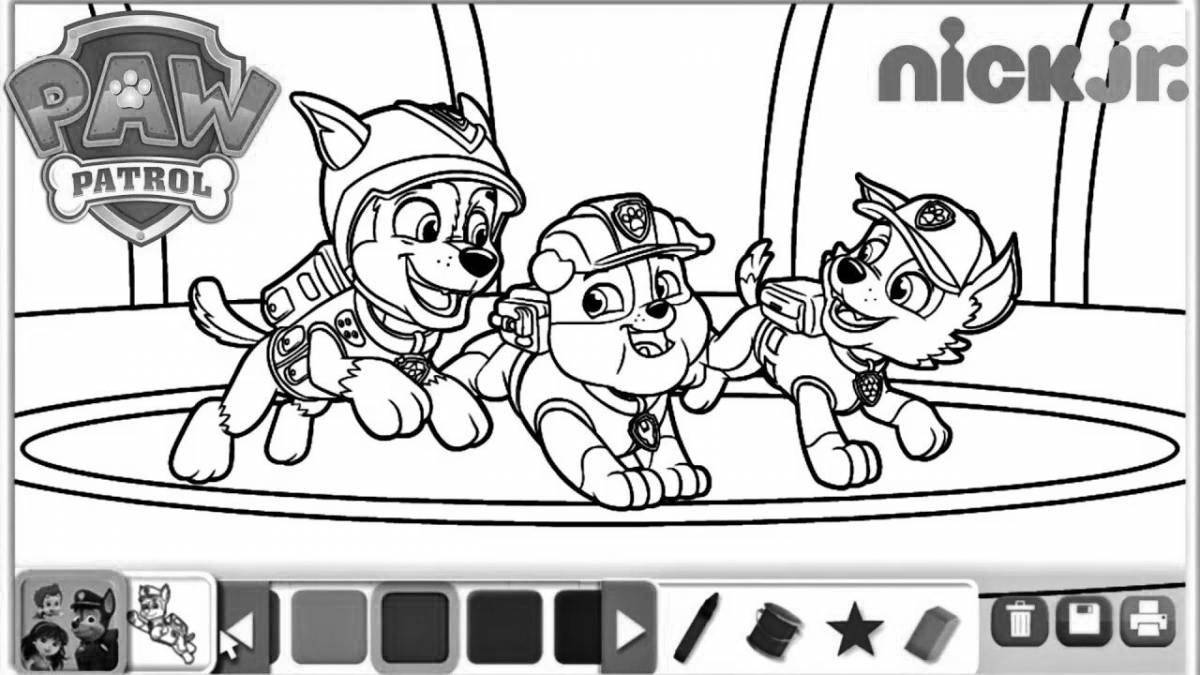 Симпатичная раскраска paw patrol base