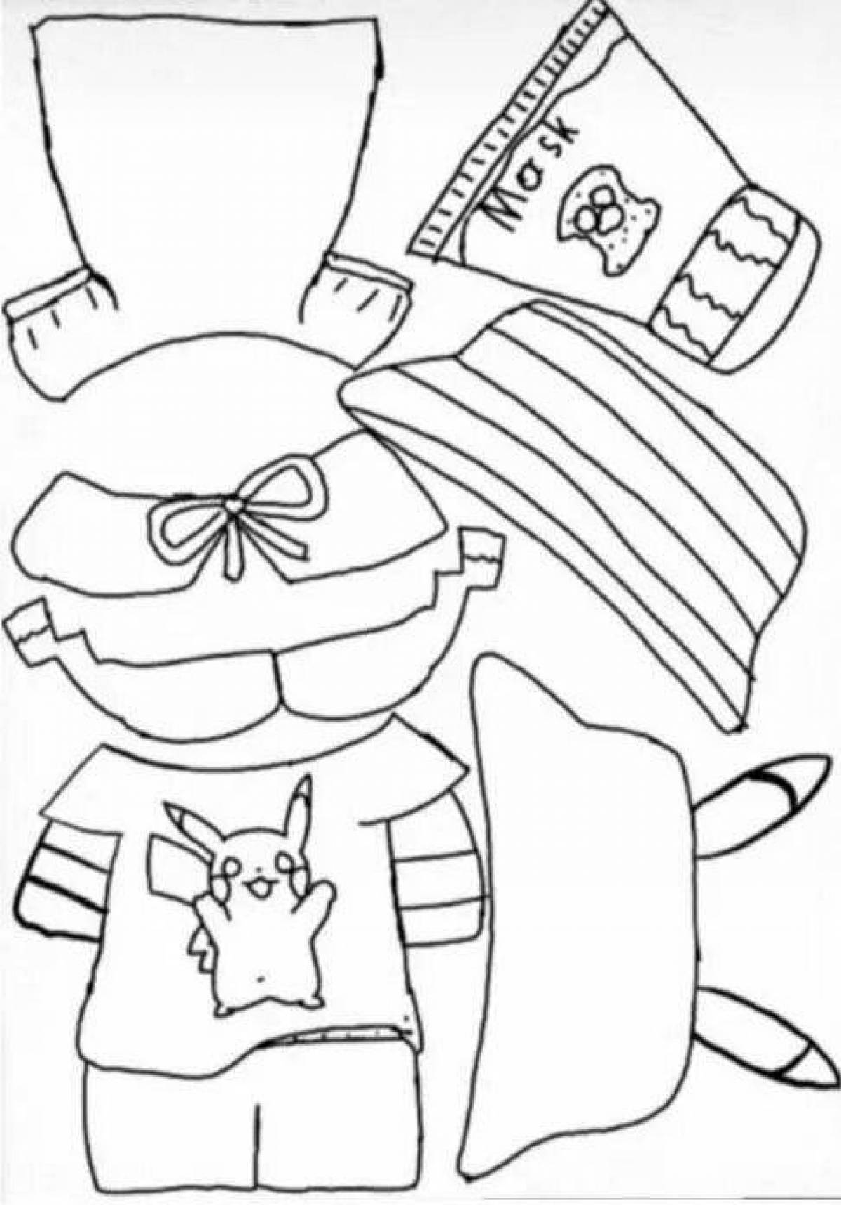 Charming lalafan coloring book with clothes