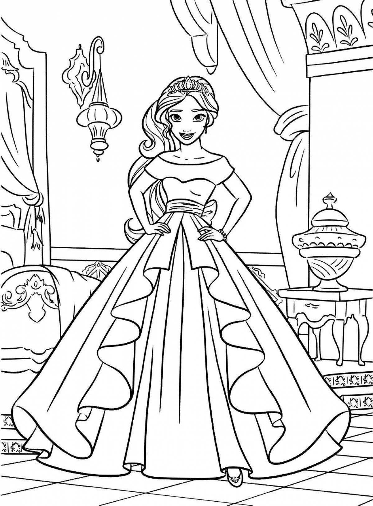 Elegant coloring elena, princess of avalon