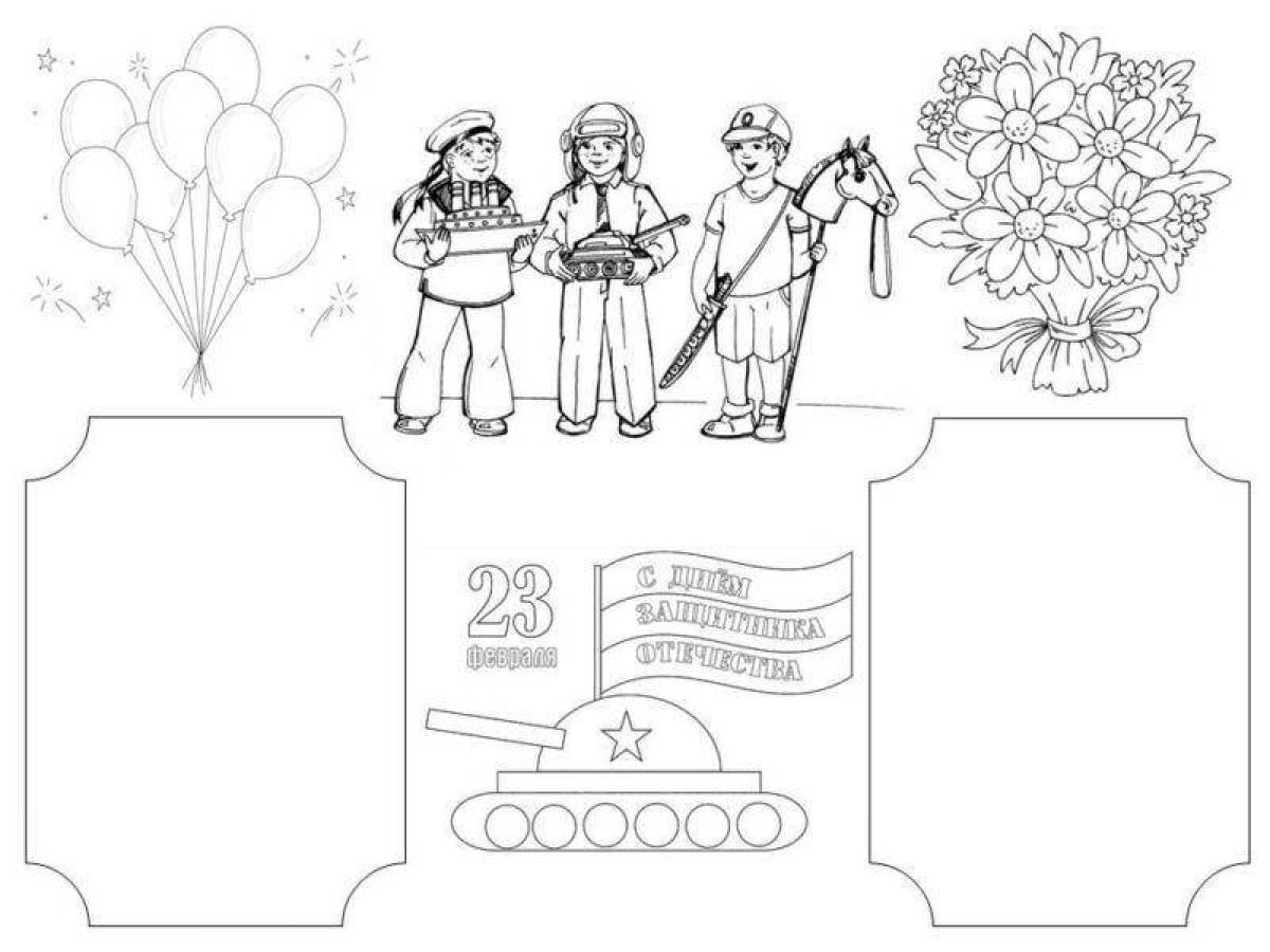 Incentive coloring letter to a soldier from preschoolers