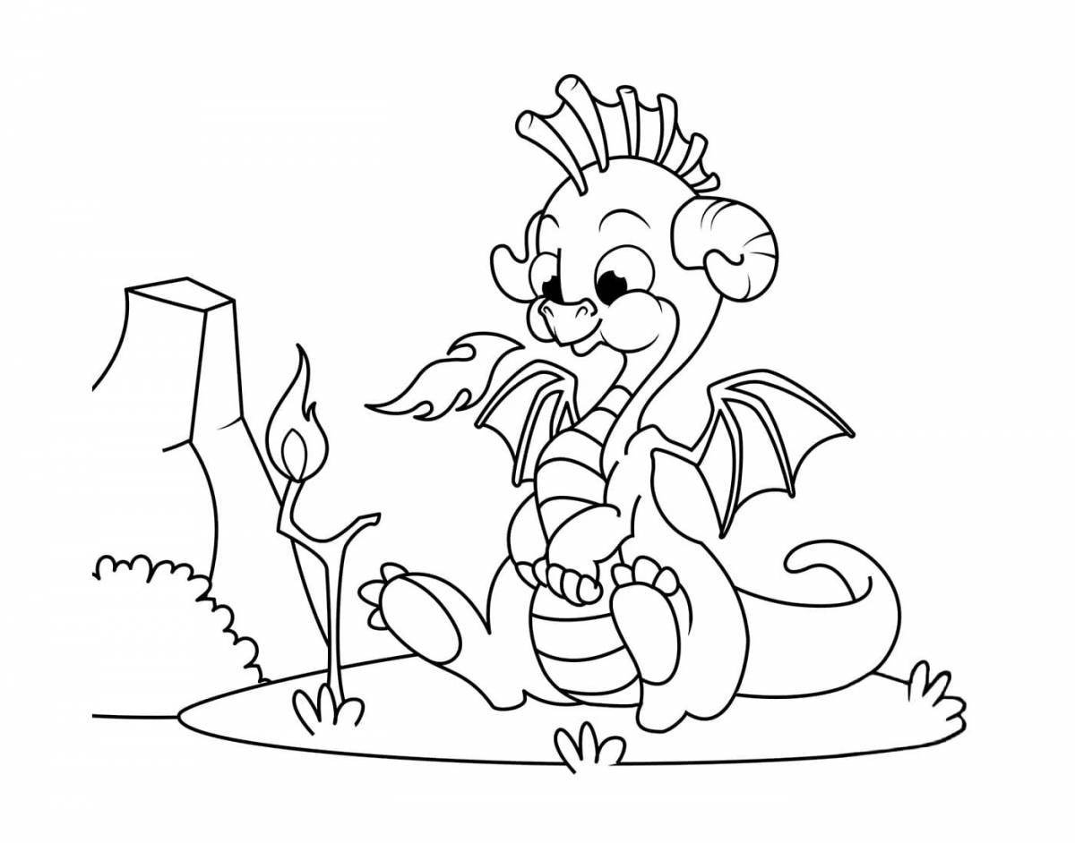 Scary dragon coloring pages for kids