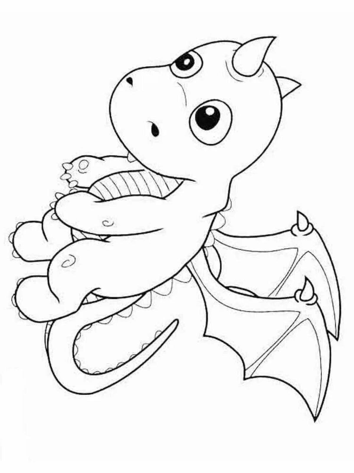 Mystical coloring dragons for kids
