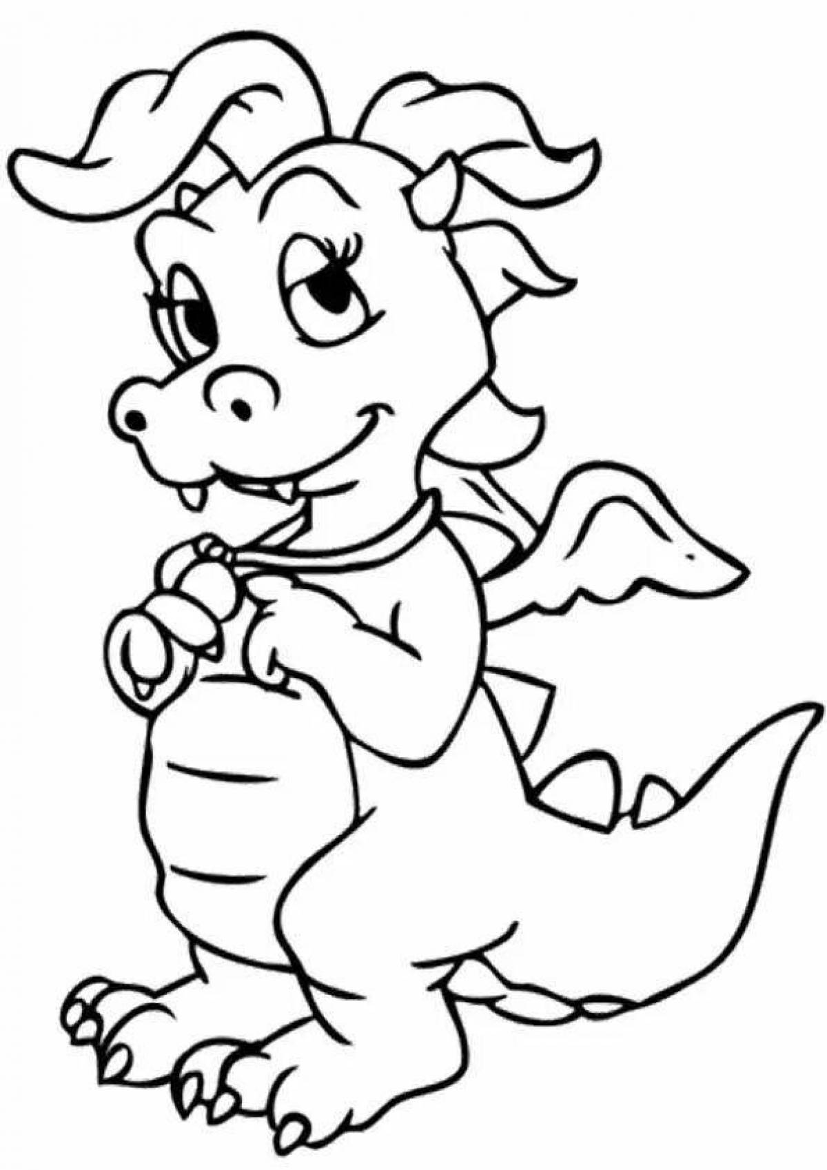 Creative coloring dragons for kids